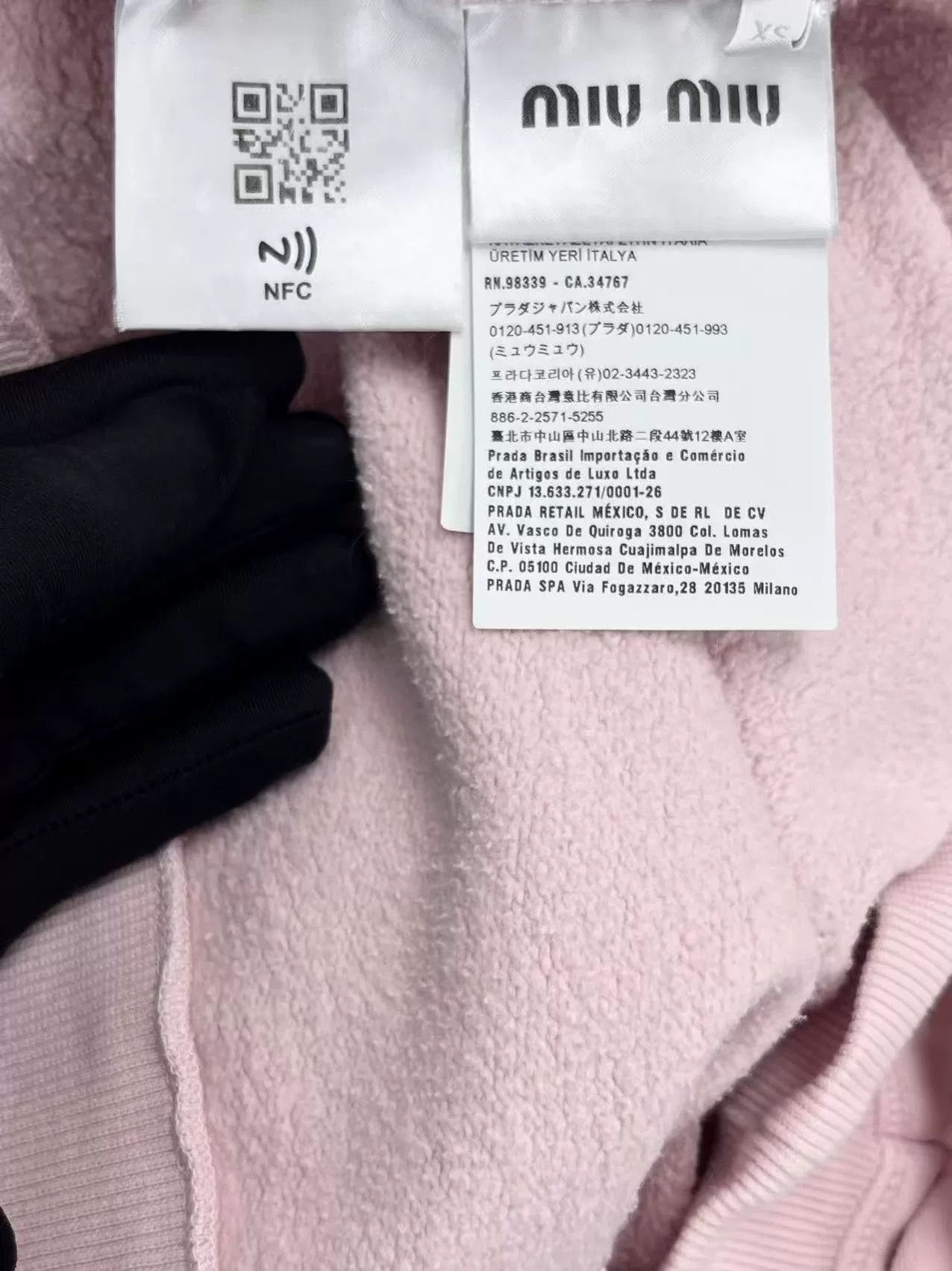 Miu Miu Miu Miu Logo Embellished Sweatshirt Size XS / US 0-2 / IT 36-38 - 5 Thumbnail