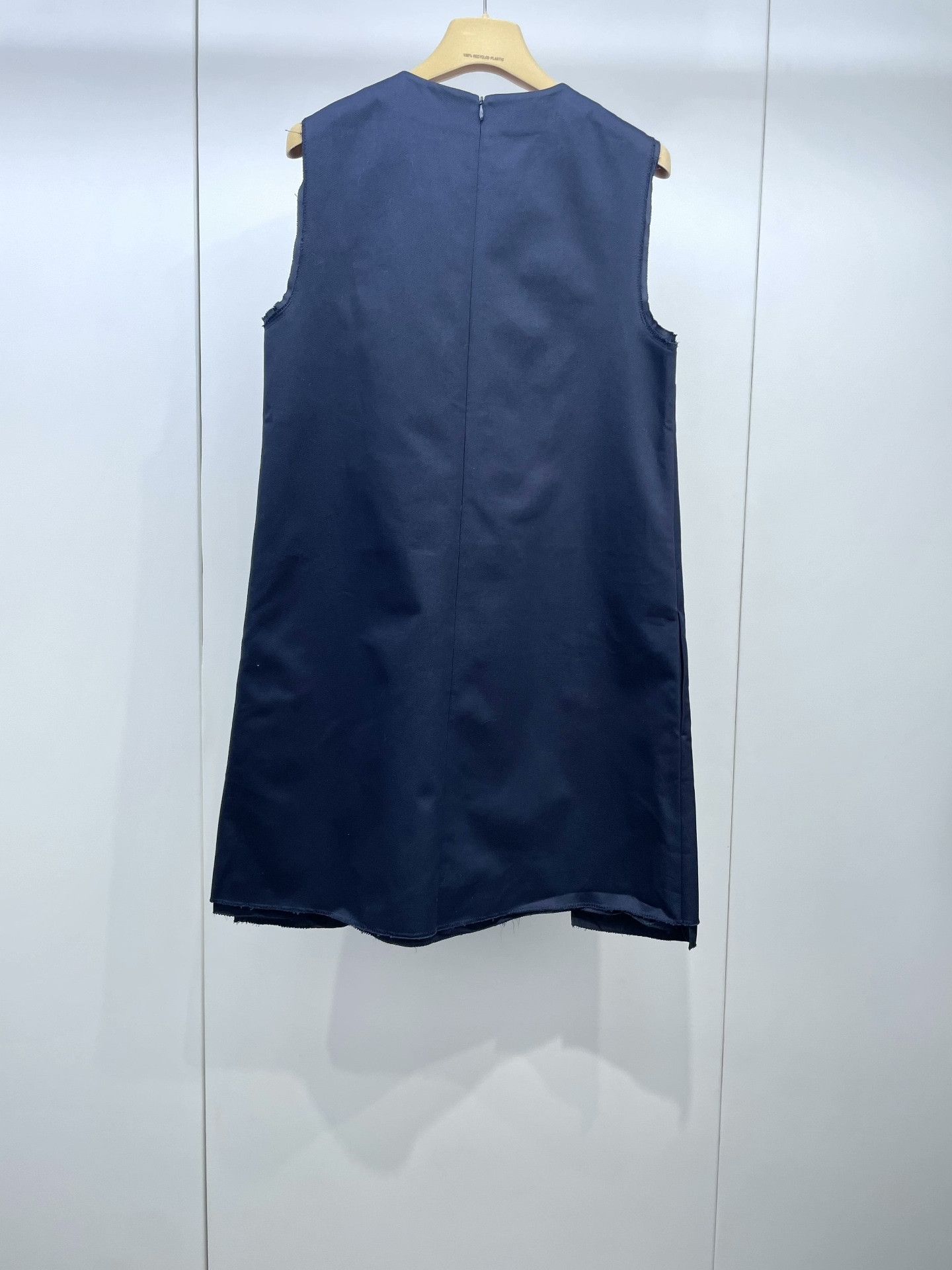 Miu Miu Miu Miu navy blue patch logo dress Size S / US 4 / IT 40 - 2 Thumbnail