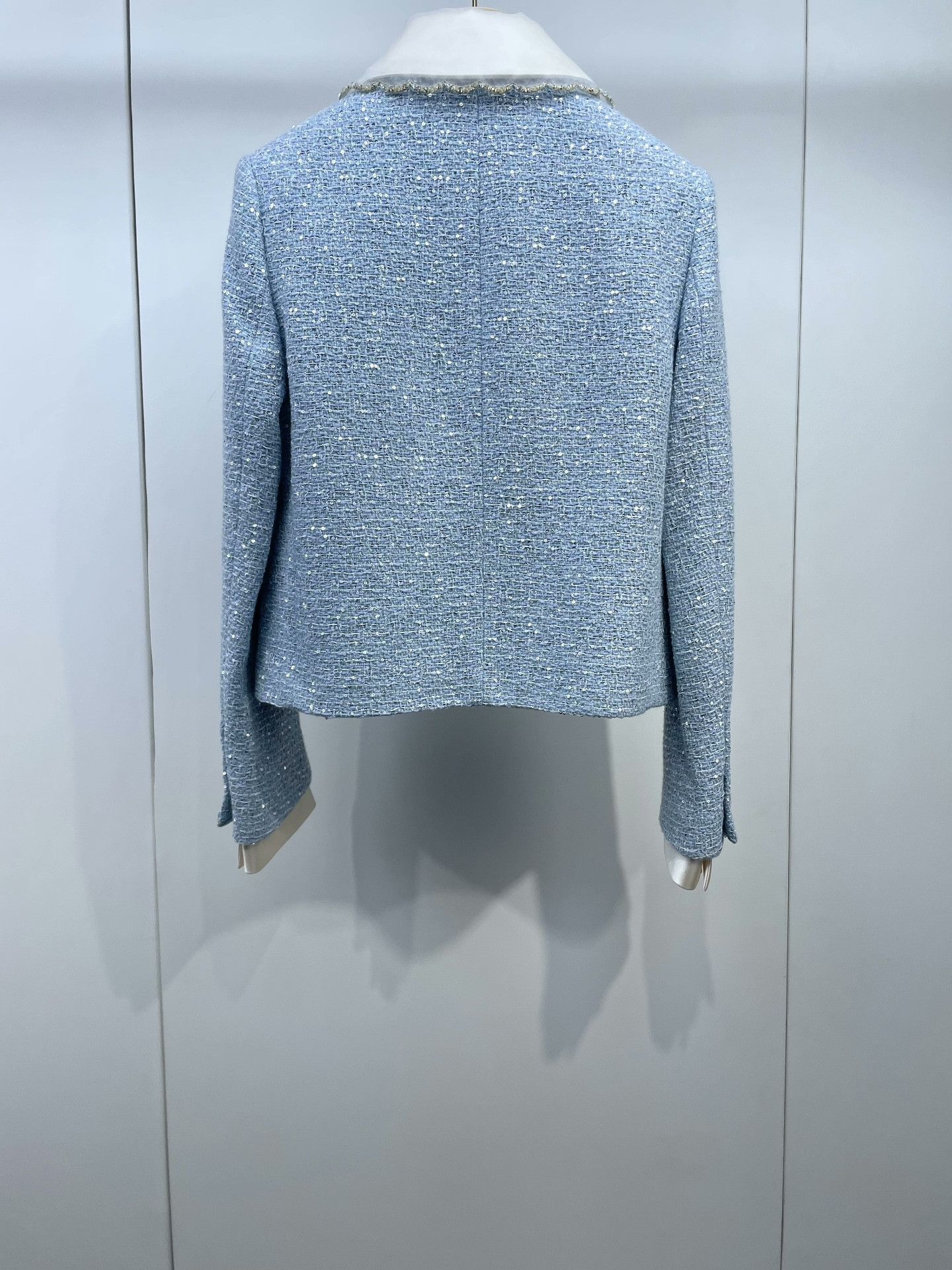 Miu Miu Miumiu Baby Blue Bow Sequin Coat Size XS / US 0-2 / IT 36-38 - 2 Thumbnail