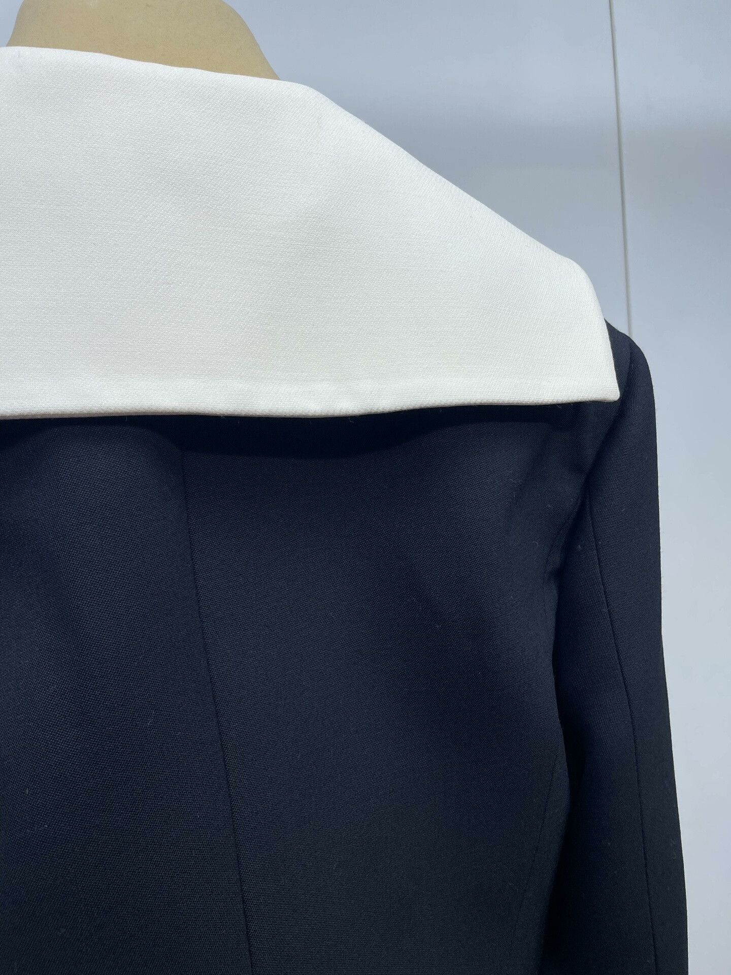 Miu Miu Miu Miu Black White Naval Collar Short Coat Size XS / US 0-2 / IT 36-38 - 3 Thumbnail