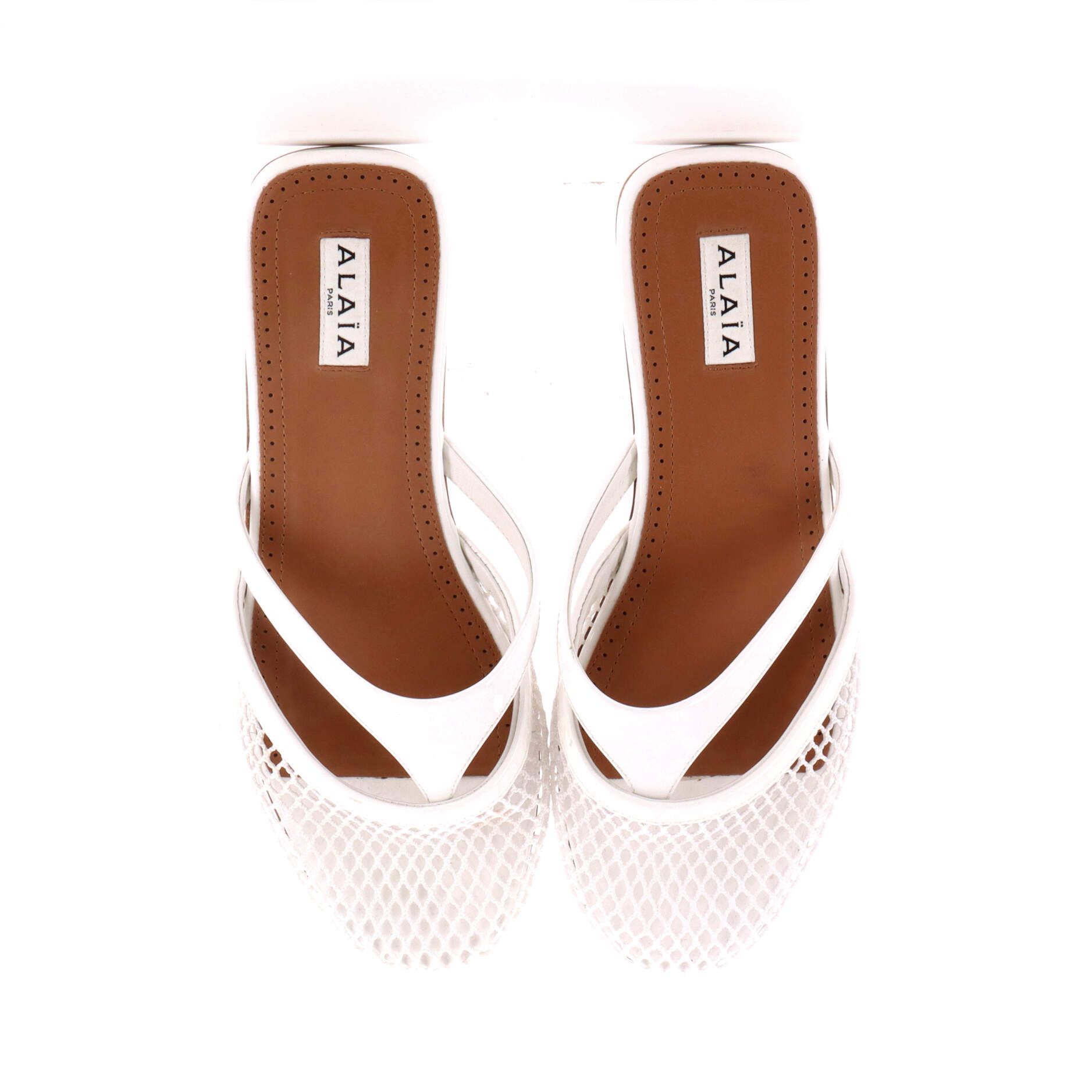 Alaia Women's infradito mules mesh and patent Size ONE SIZE - 2 Thumbnail