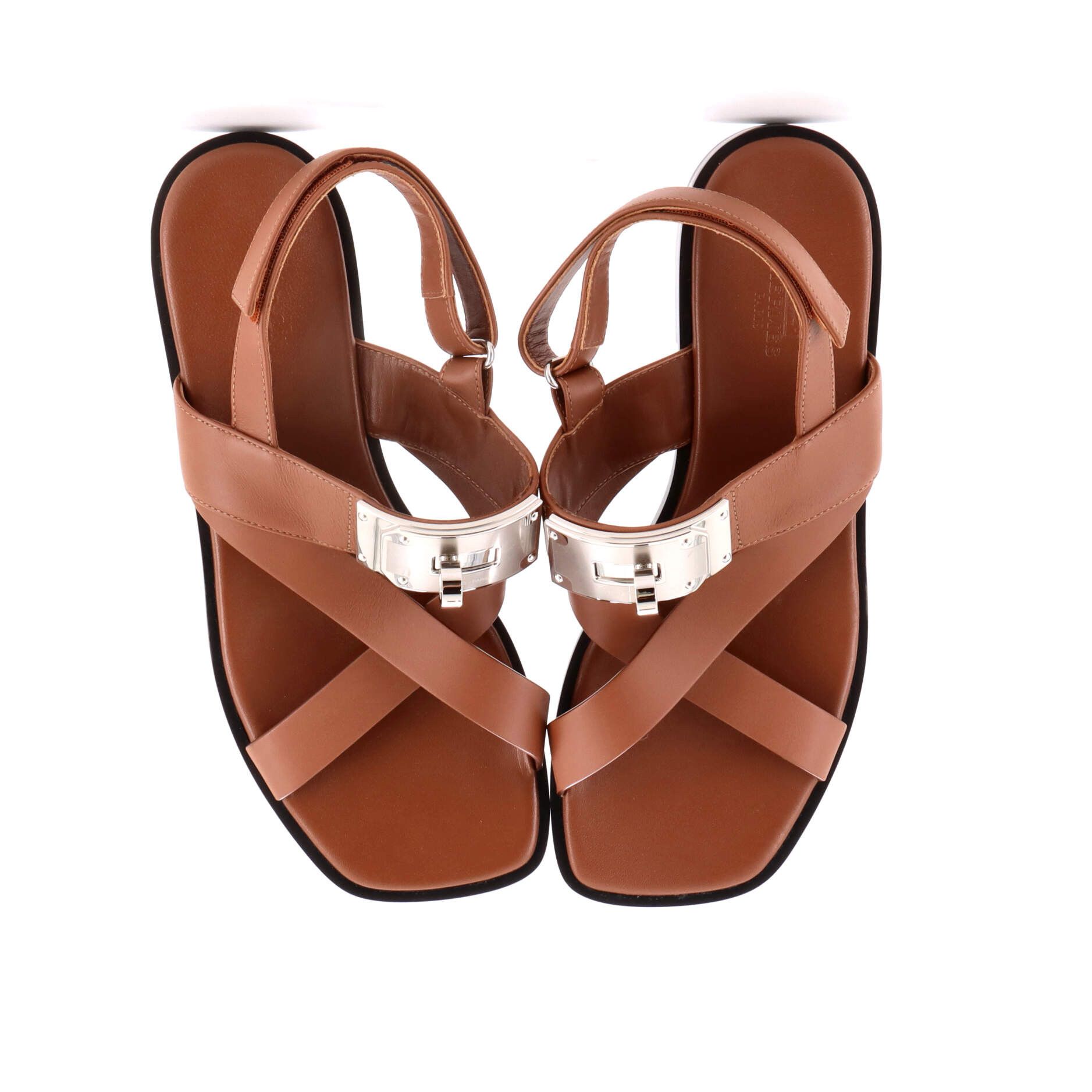 Hermes Women's ines flat sandals leather Size ONE SIZE - 2 Thumbnail