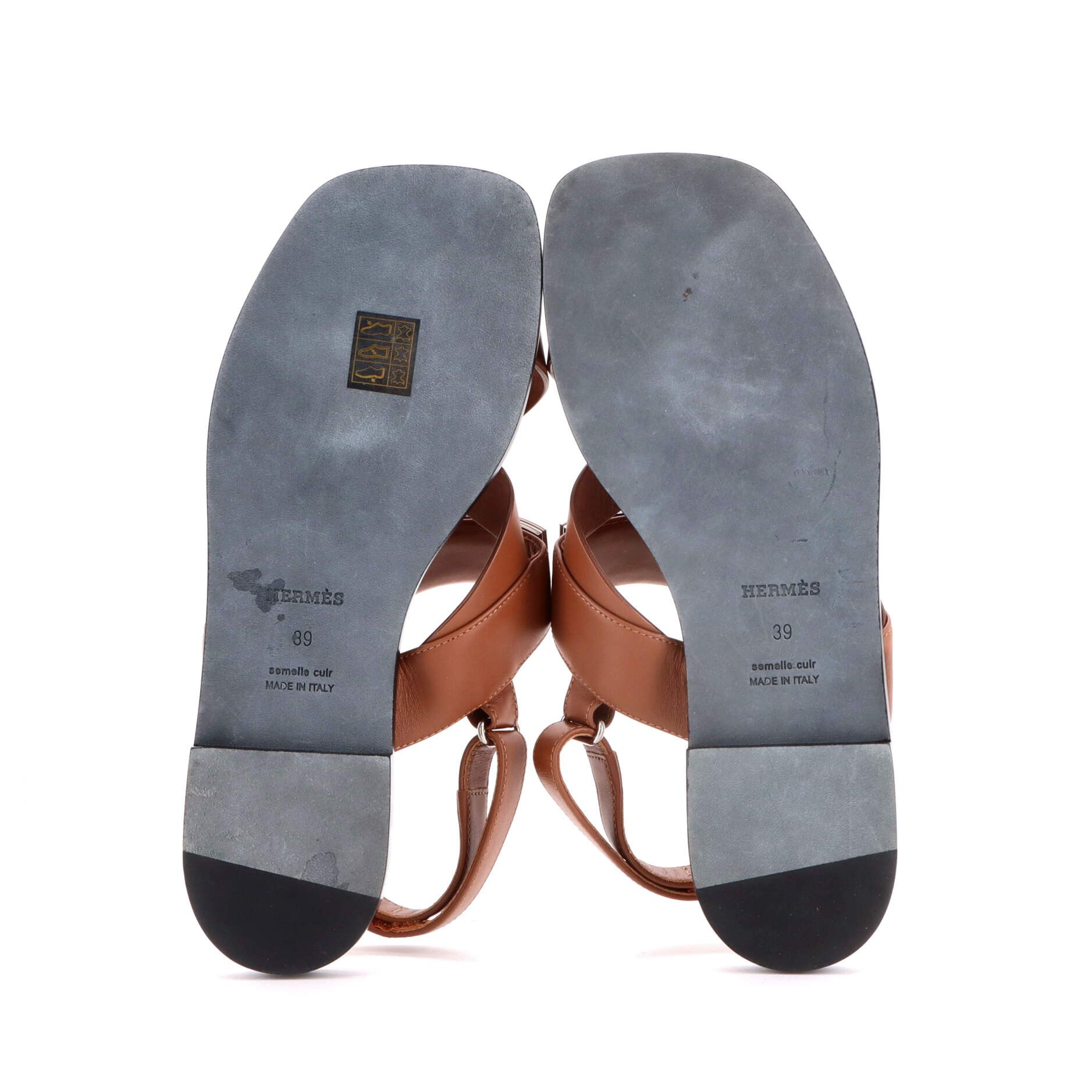 Hermes Women's ines flat sandals leather Size ONE SIZE - 4 Thumbnail