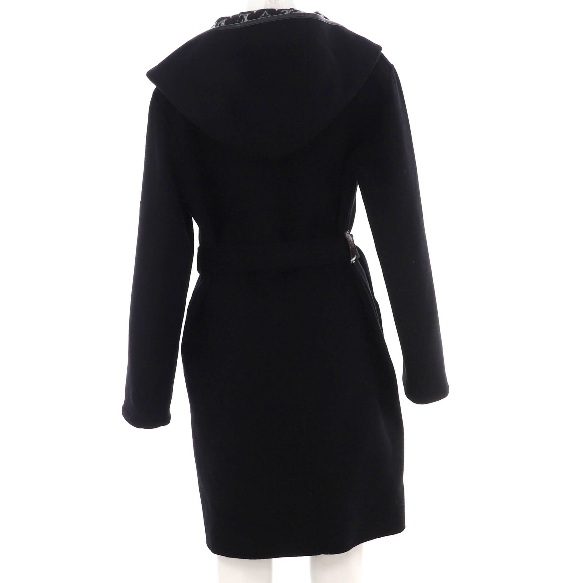 Louis Vuitton Women's reversible hooded belted wrap coat monogram wool blend Size ONE SIZE - 2 Thumbnail