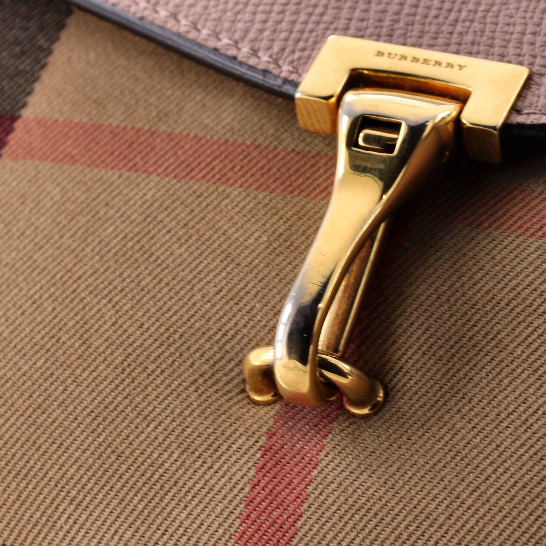 Burberry Macken crossbody bag leather and house check canvas small Size ONE SIZE - 5 Thumbnail