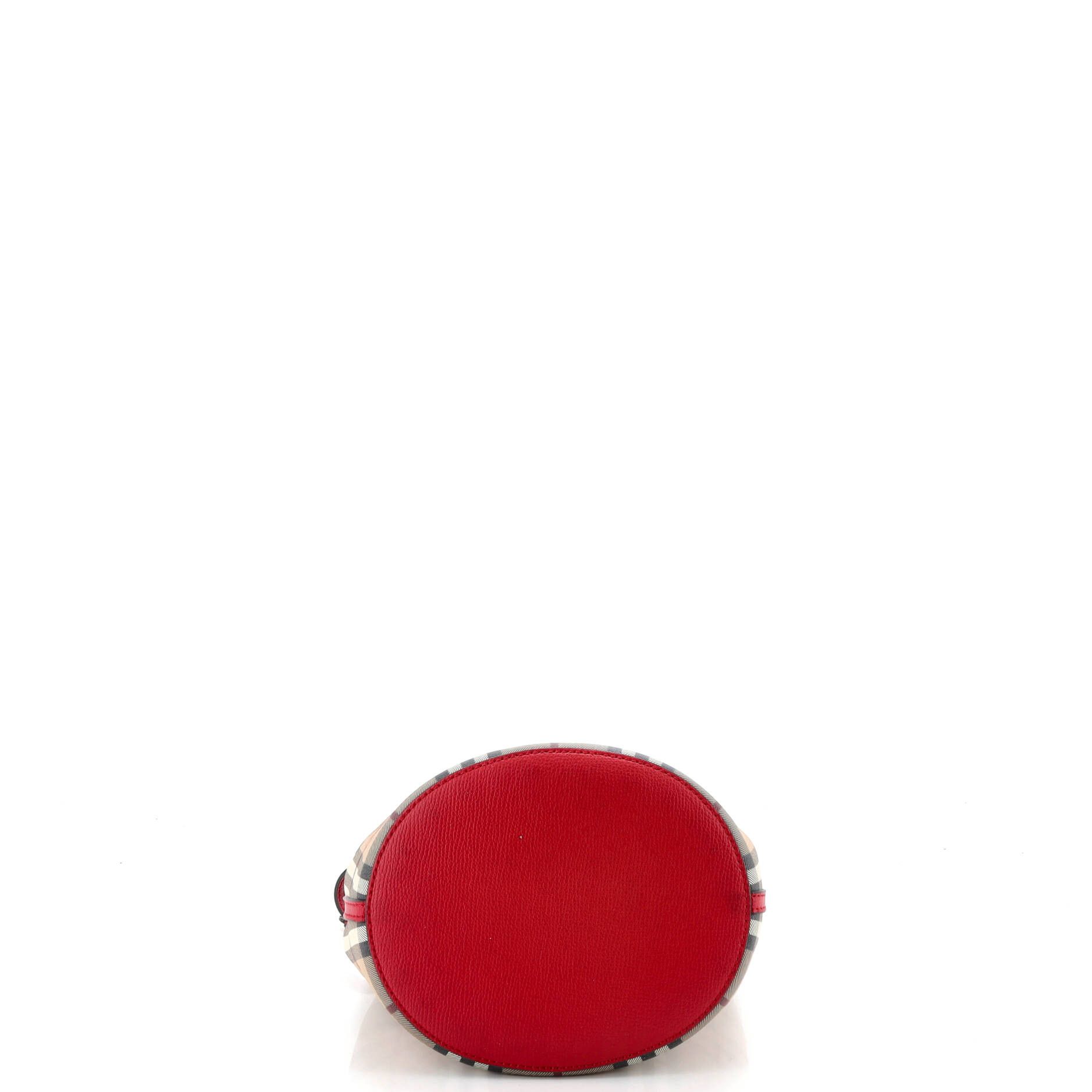 Burberry Lorne bucket bag haymarket coated canvas small Size ONE SIZE - 3 Thumbnail