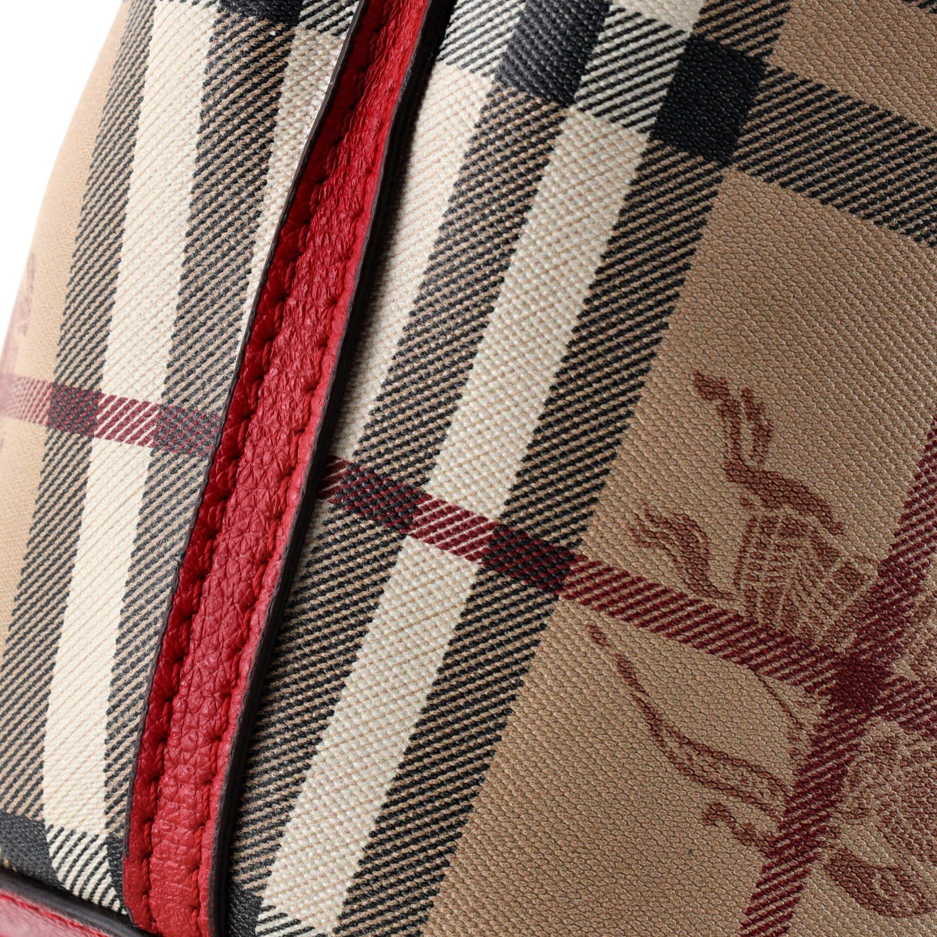 Burberry Lorne bucket bag haymarket coated canvas small Size ONE SIZE - 5 Thumbnail