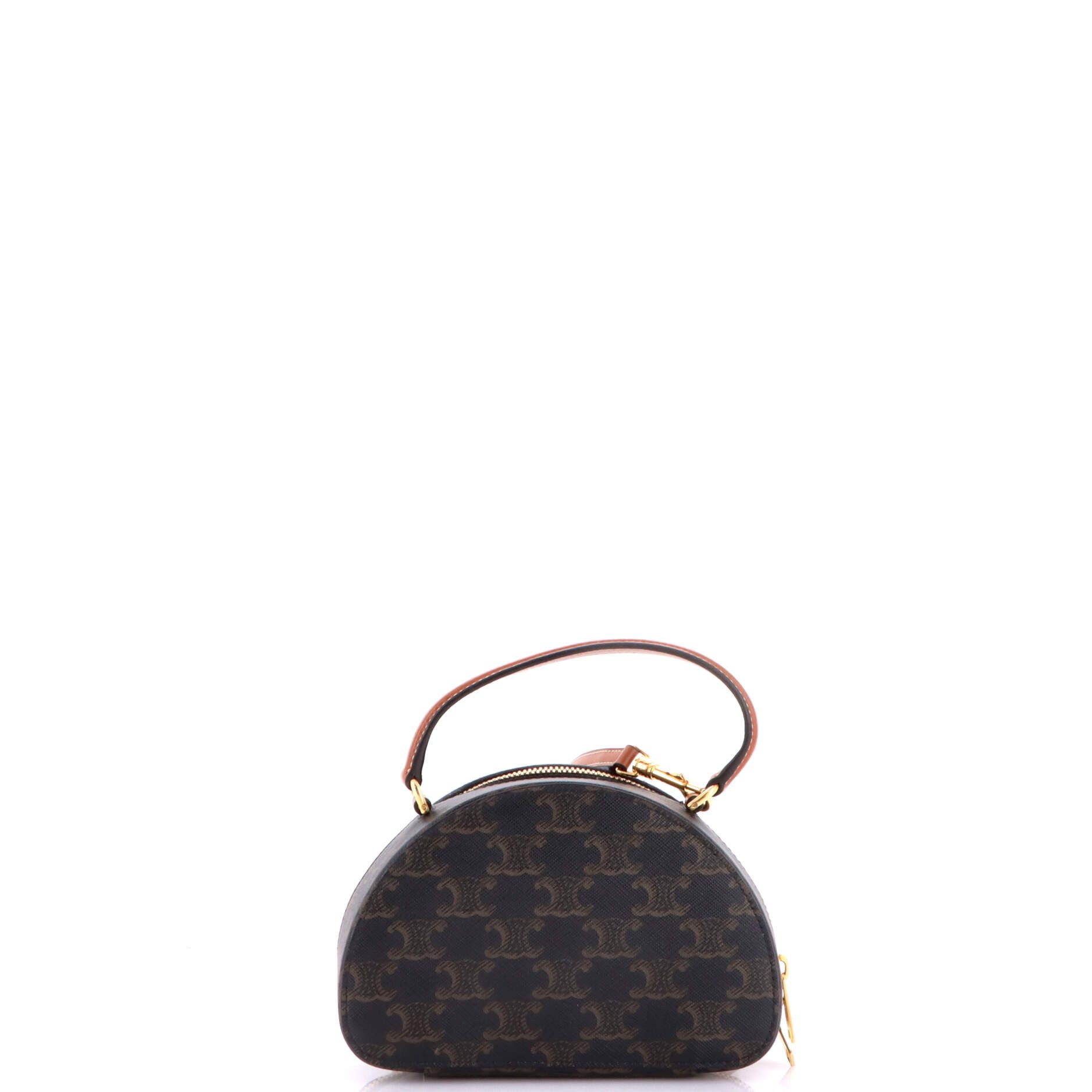 Celine Half moon case triomphe coated canvas with leather Size ONE SIZE - 2 Thumbnail