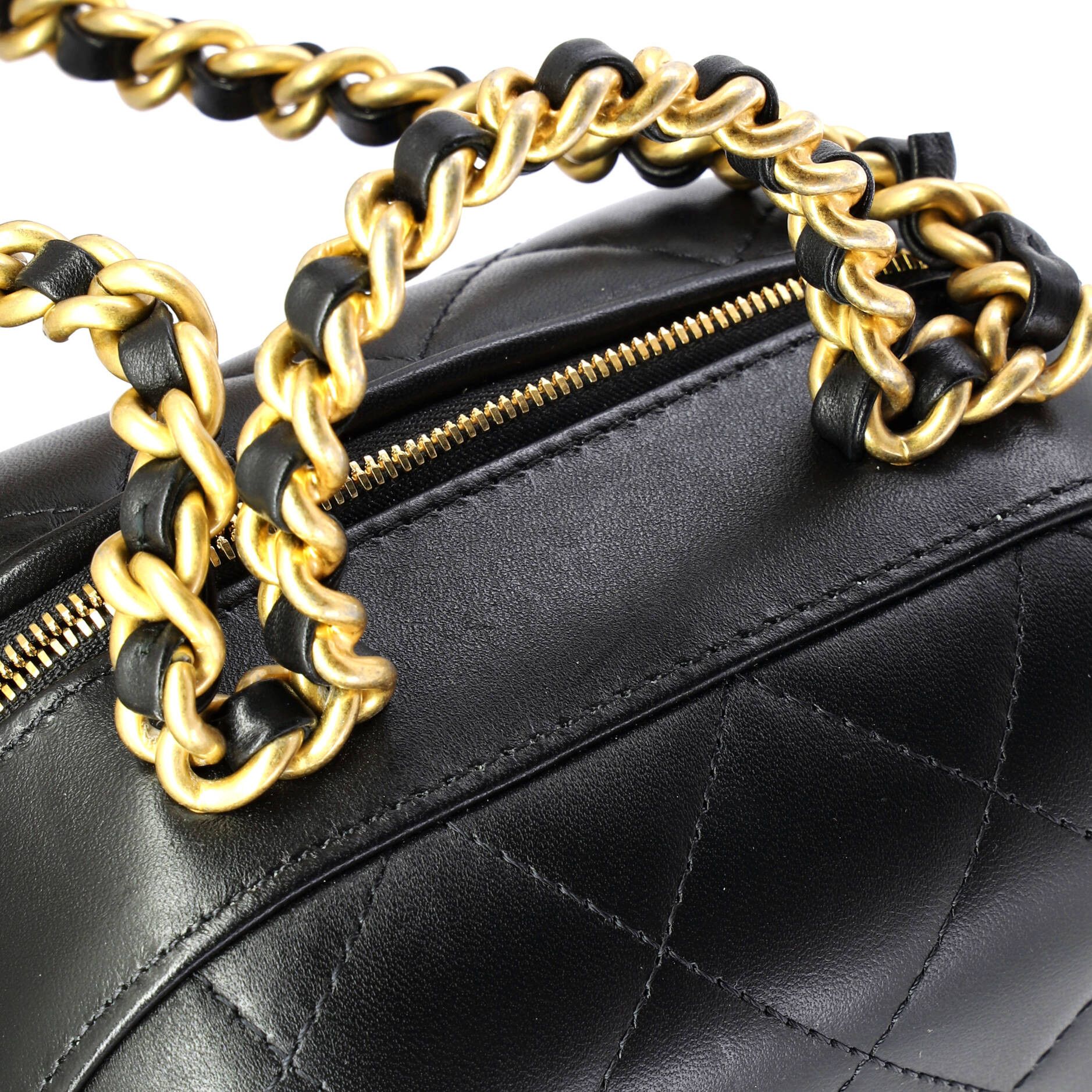 Chanel Cc bubble top handle vanity case with chain quilted lambskin small Size ONE SIZE - 6 Thumbnail