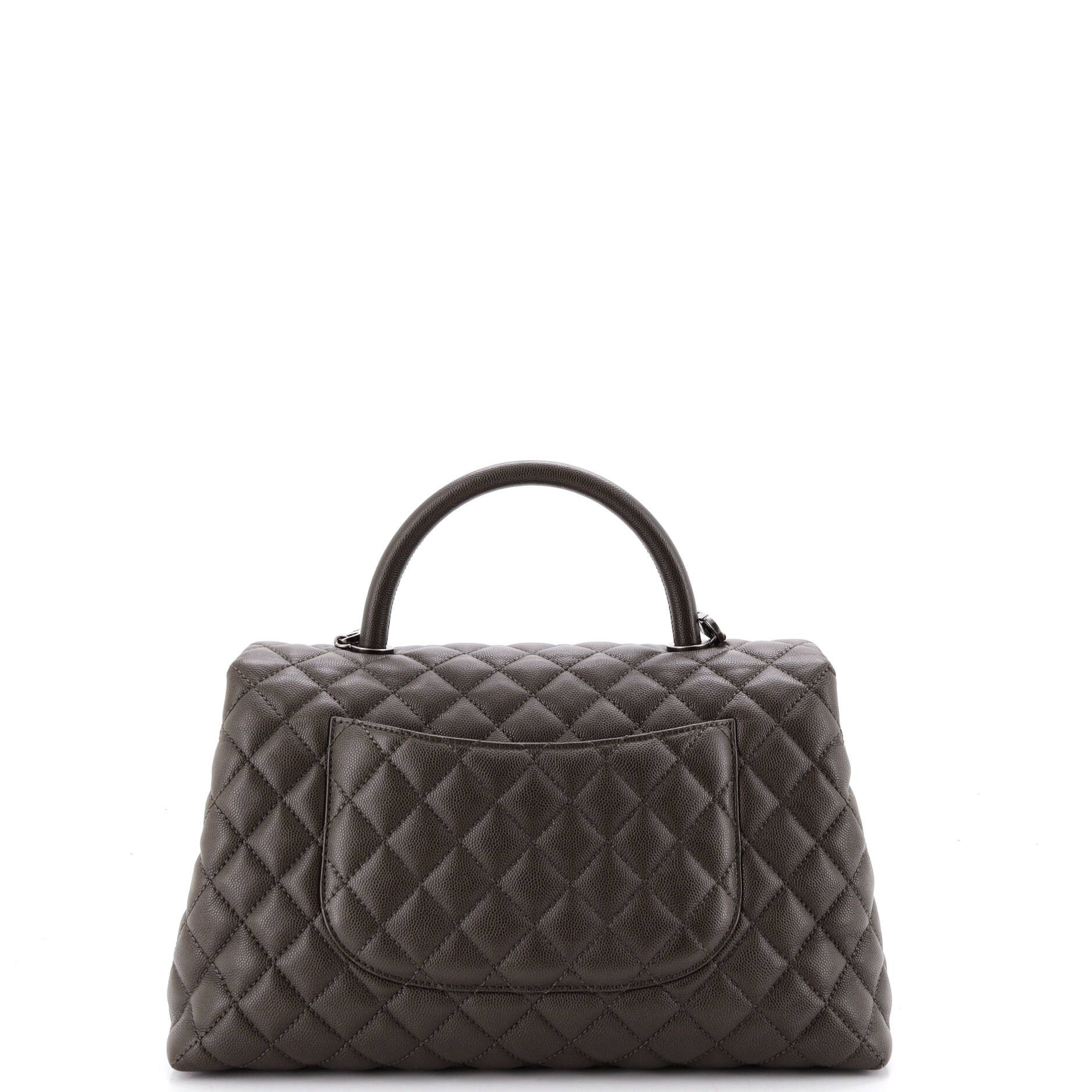 Chanel Coco top handle bag quilted caviar medium Size ONE SIZE - 3 Thumbnail