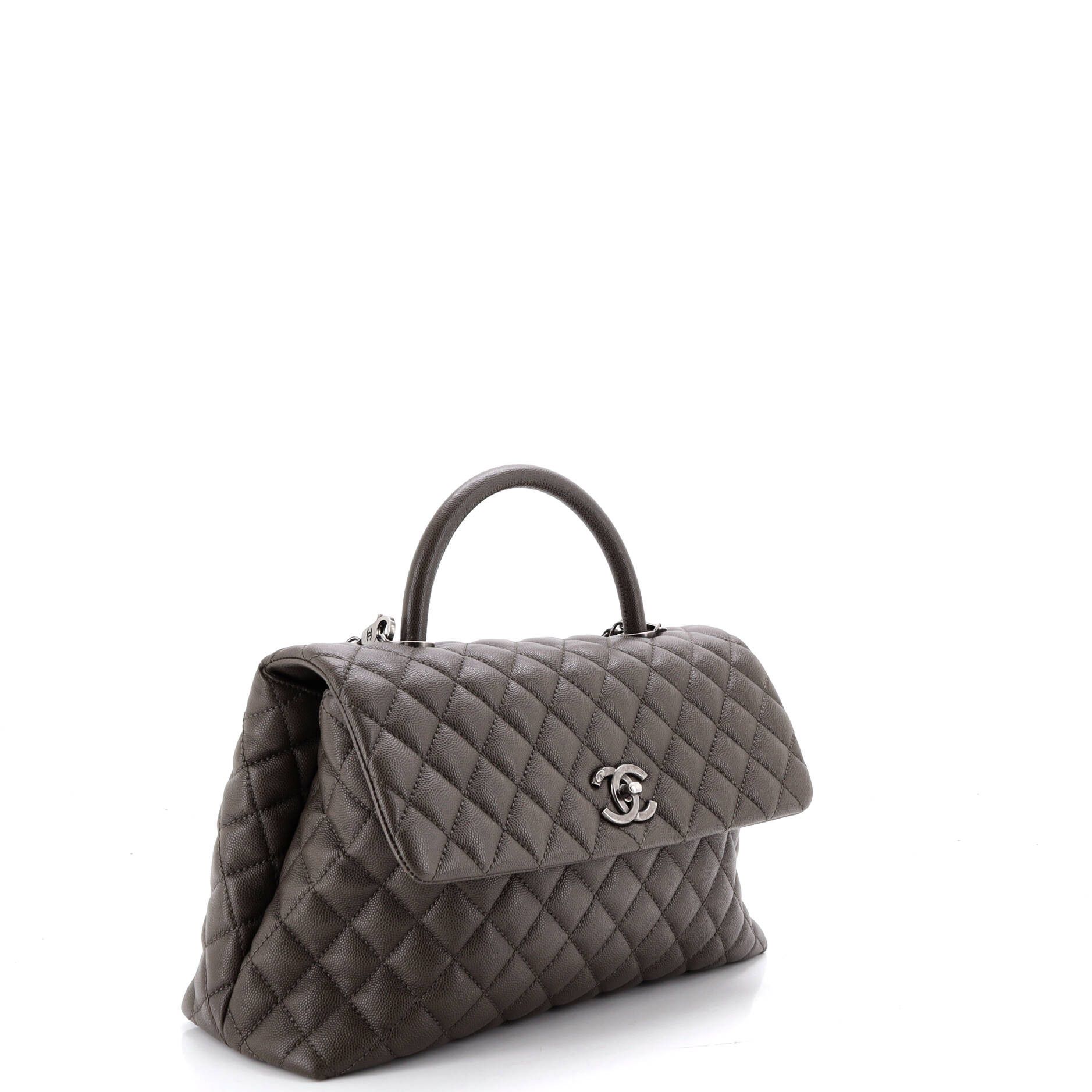 Chanel Coco top handle bag quilted caviar medium Size ONE SIZE - 2 Thumbnail