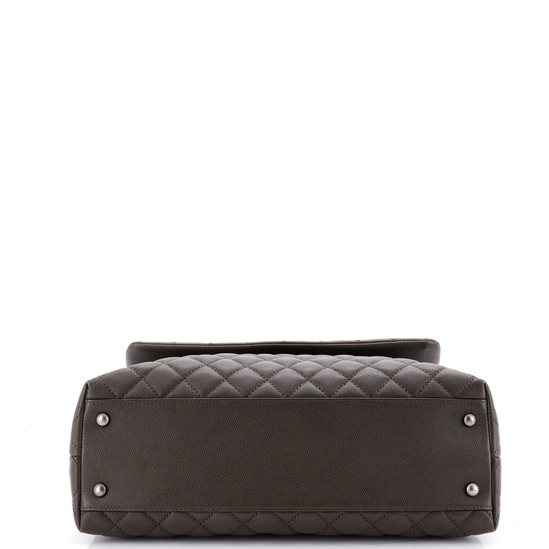 Chanel Coco top handle bag quilted caviar medium Size ONE SIZE - 4 Thumbnail