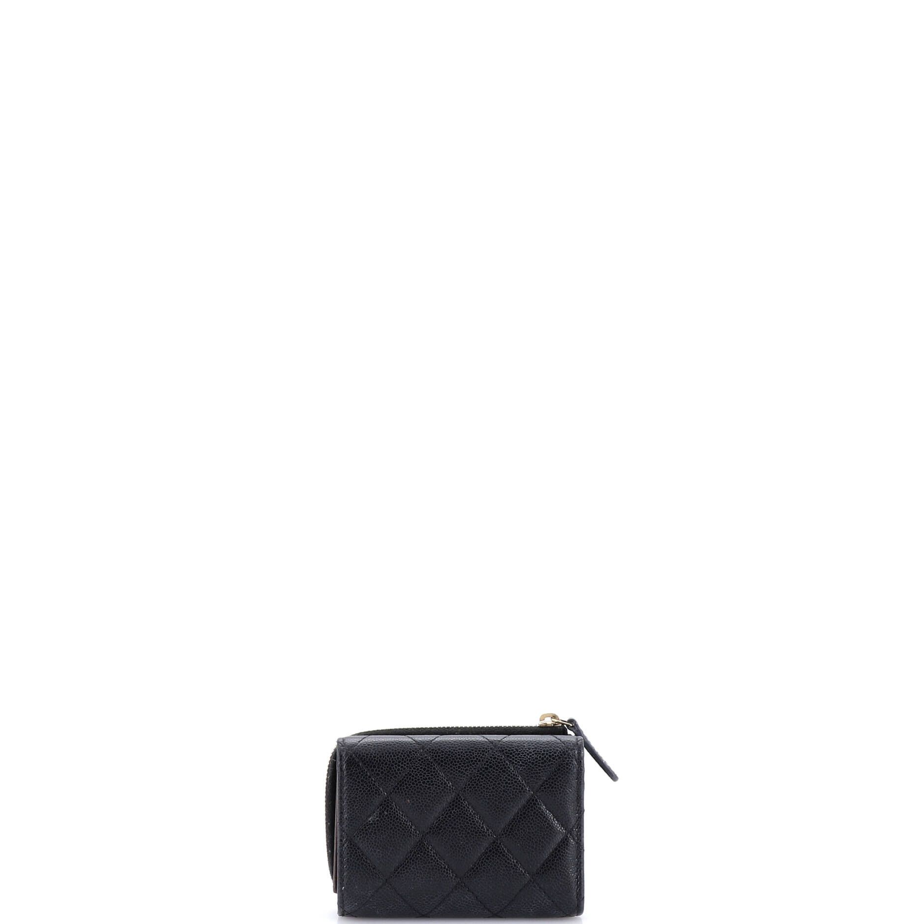 Chanel Cc zip trifold wallet quilted caviar compact Size ONE SIZE - 2 Thumbnail