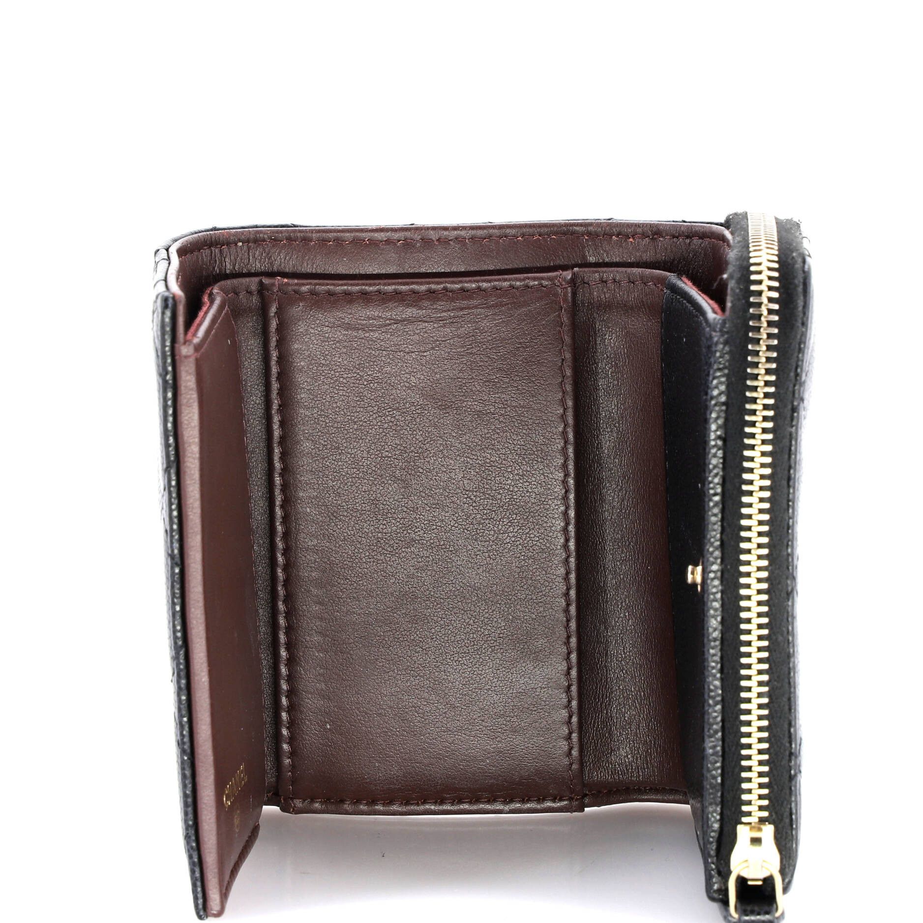 Chanel Cc zip trifold wallet quilted caviar compact Size ONE SIZE - 4 Thumbnail