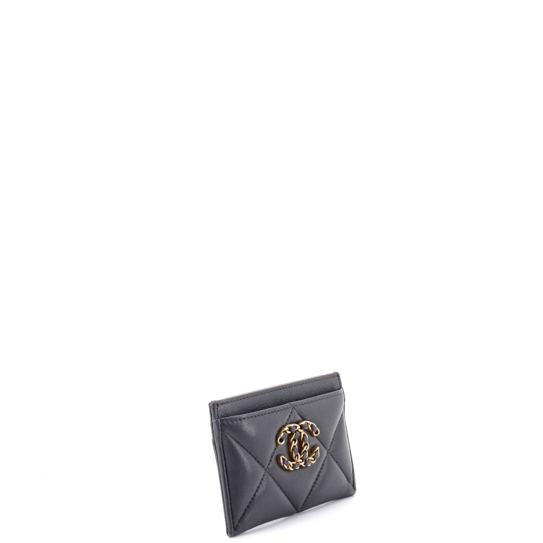 Chanel 19 card holder quilted leather Size ONE SIZE - 2 Thumbnail
