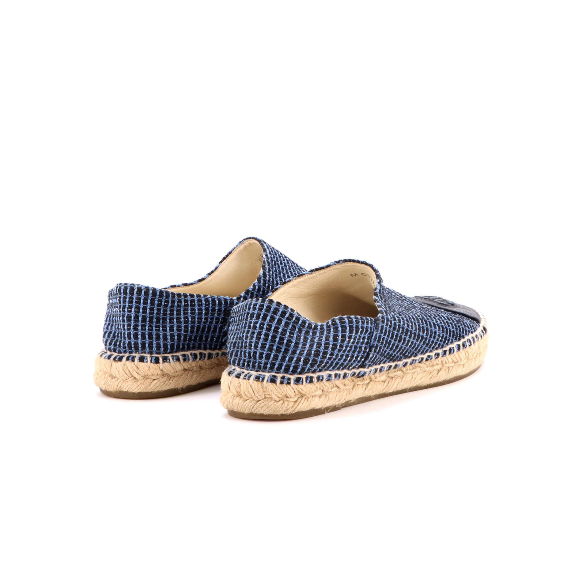 Chanel Women's cc cap toe espadrilles tweed with leather Size ONE SIZE - 2 Thumbnail