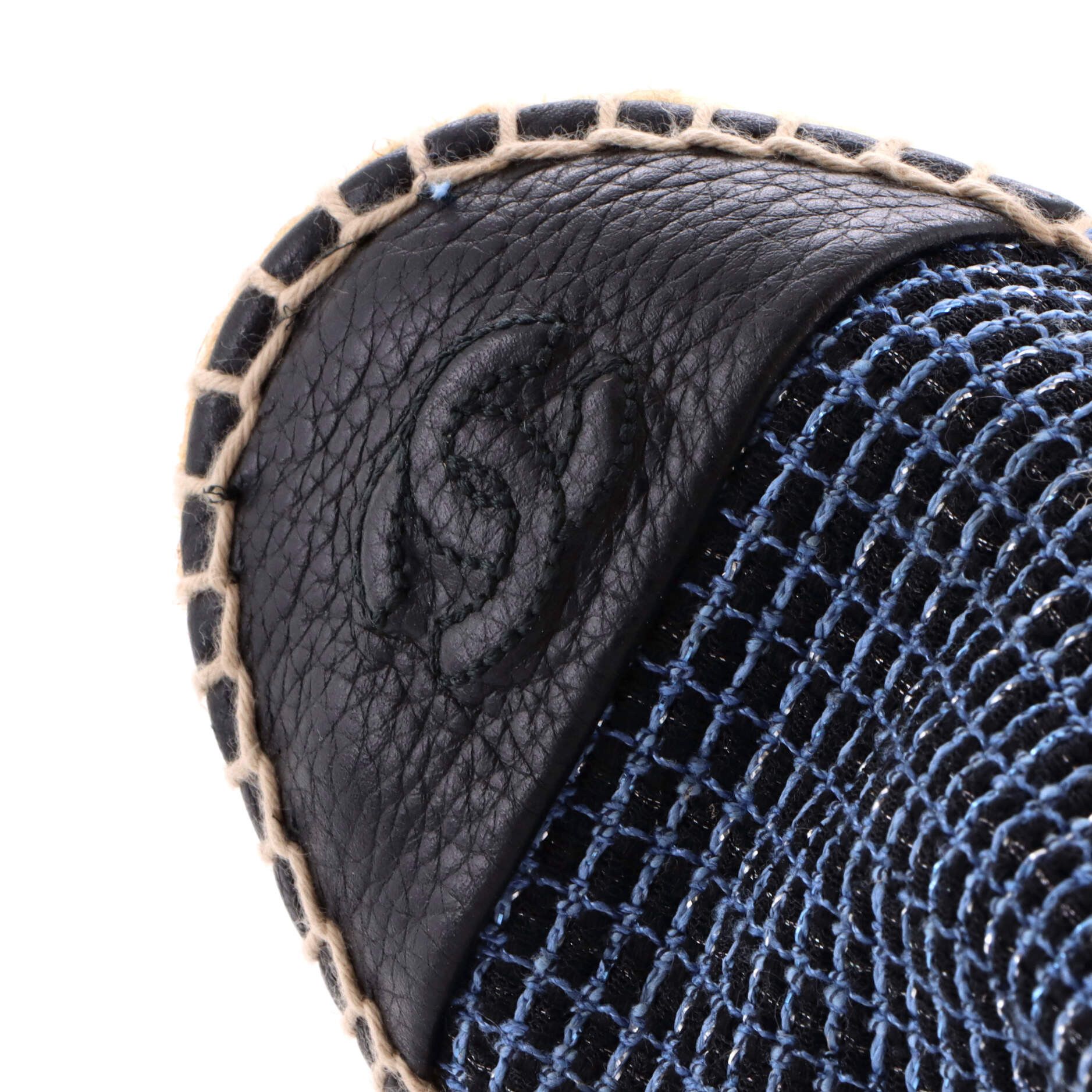 Chanel Women's cc cap toe espadrilles tweed with leather Size ONE SIZE - 4 Thumbnail