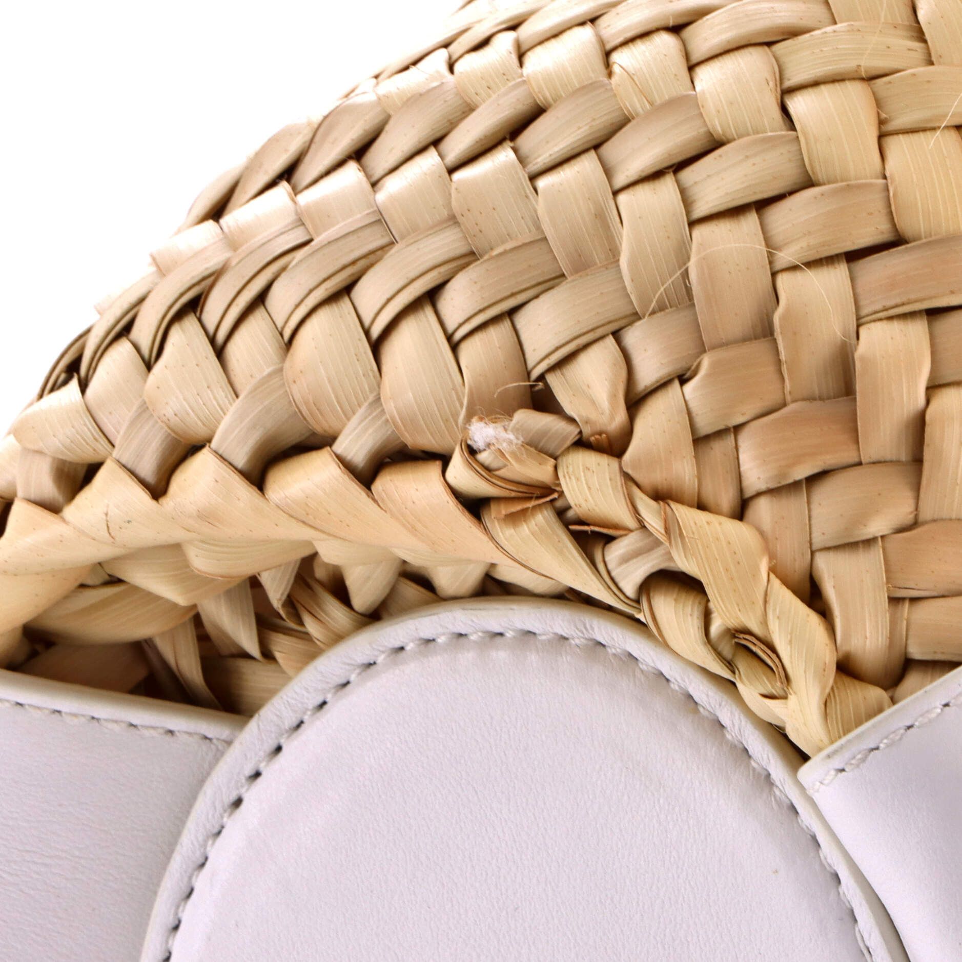 Chloe Sense basket tote raffia with leather medium Size ONE SIZE - 5 Thumbnail