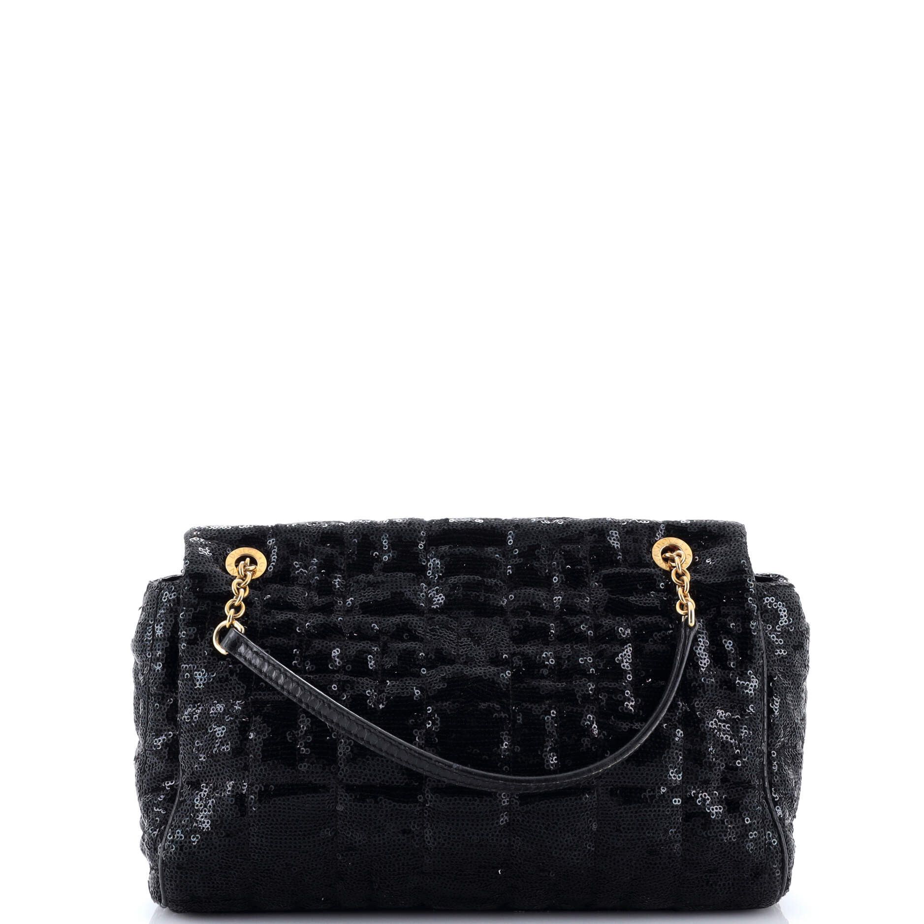 Dolce & Gabbana Miss charles flap bag quilted sequins and python medium Size ONE SIZE - 2 Thumbnail