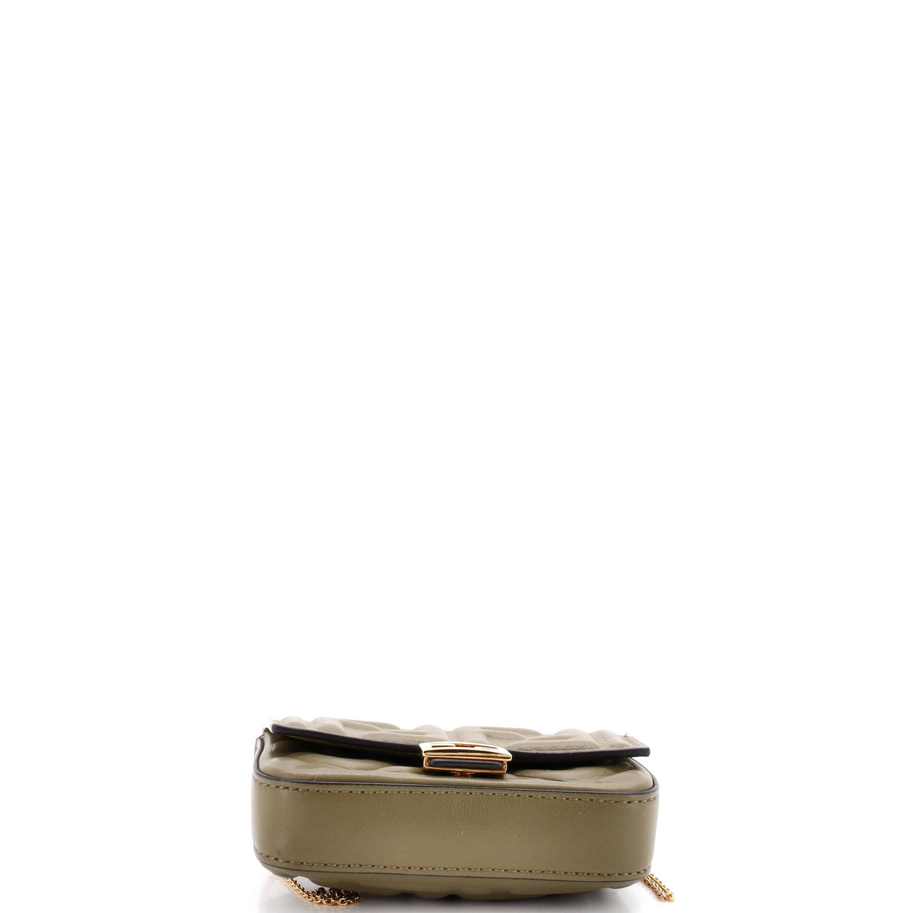 Fendi Chain baguette charm bag zucca embossed leather nano Size ONE SIZE - 3 Thumbnail