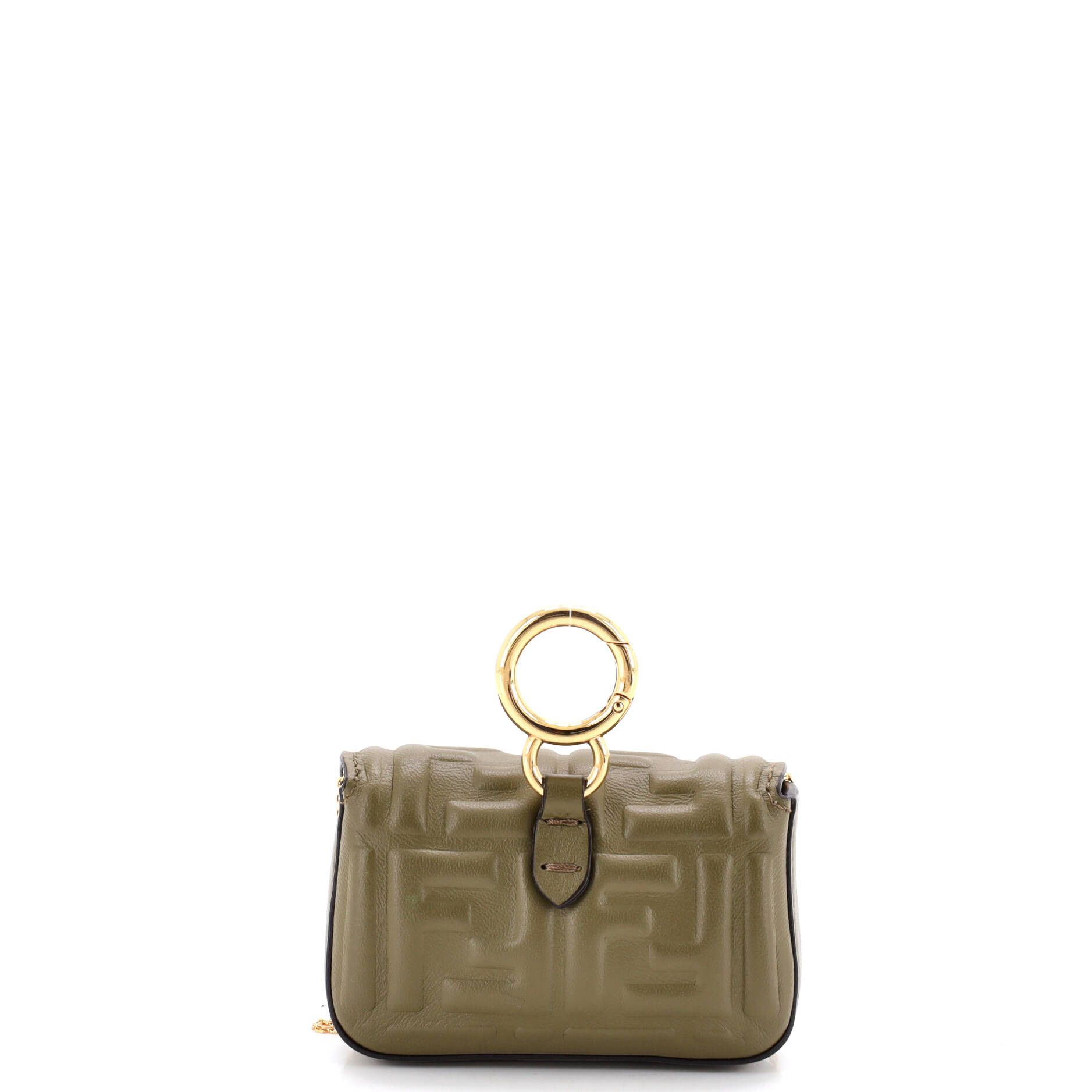 Fendi Chain baguette charm bag zucca embossed leather nano Size ONE SIZE - 2 Thumbnail