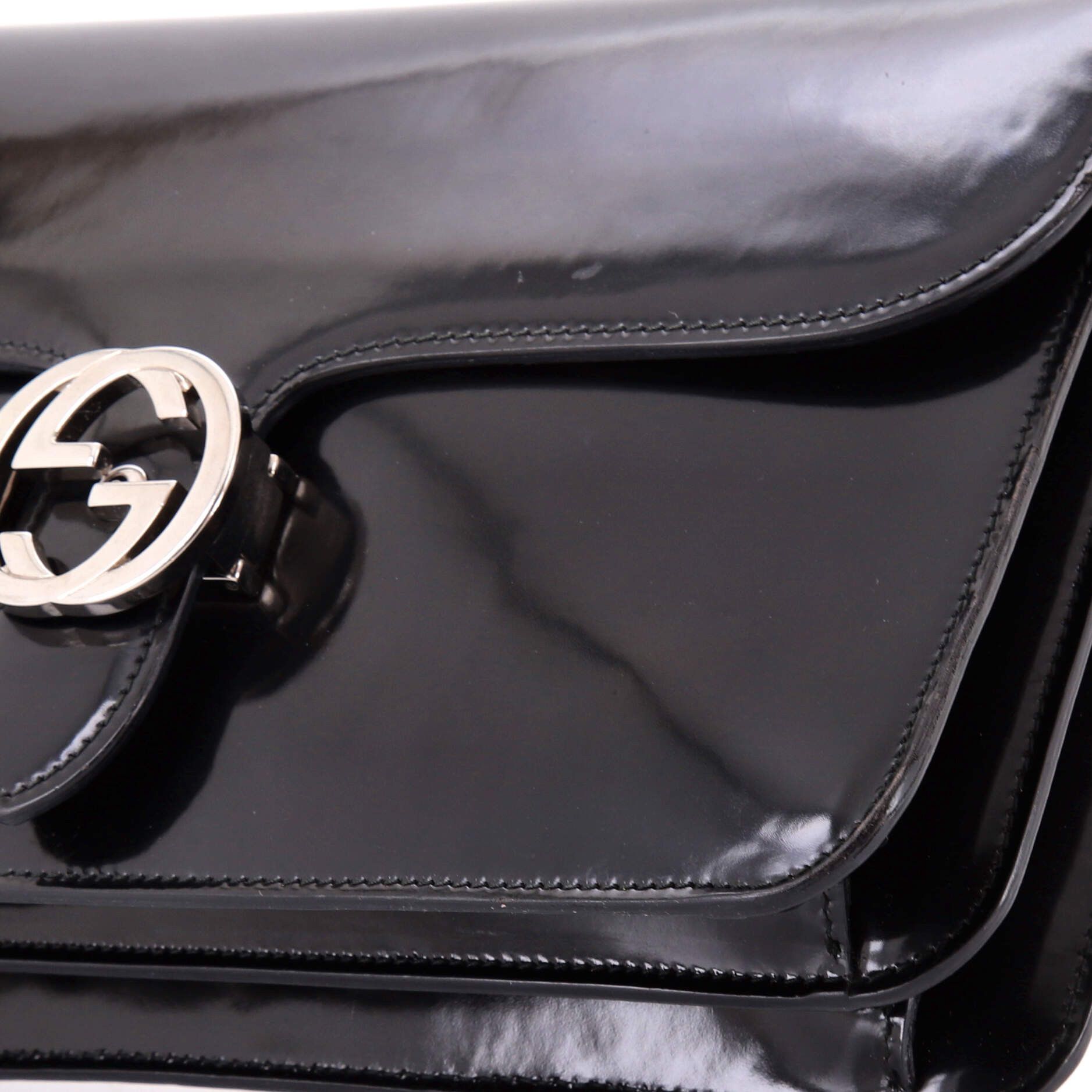 Gucci Interlocking shoulder bag patent medium Size ONE SIZE - 5 Thumbnail