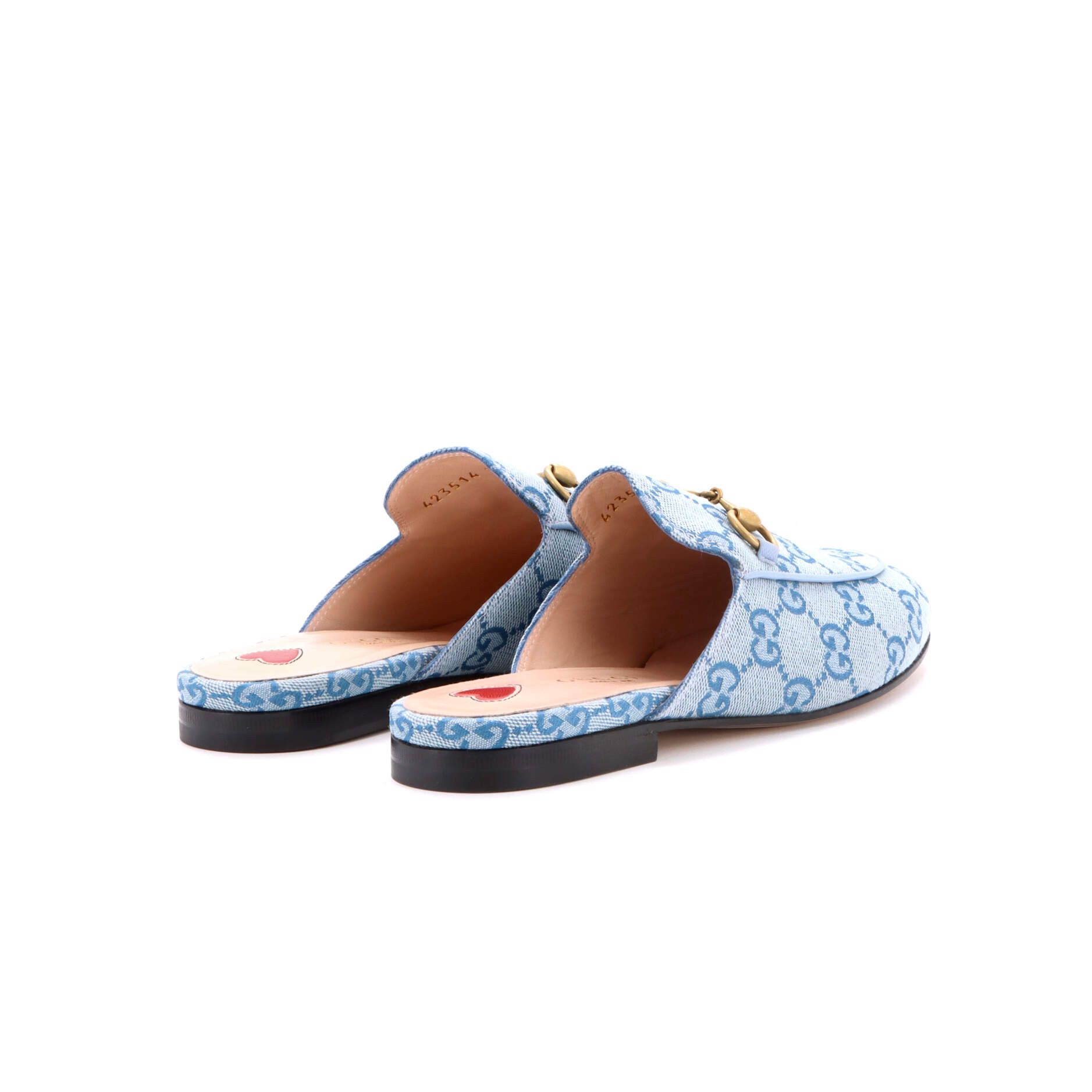 Gucci Women's princetown mules gg denim Size ONE SIZE - 2 Thumbnail