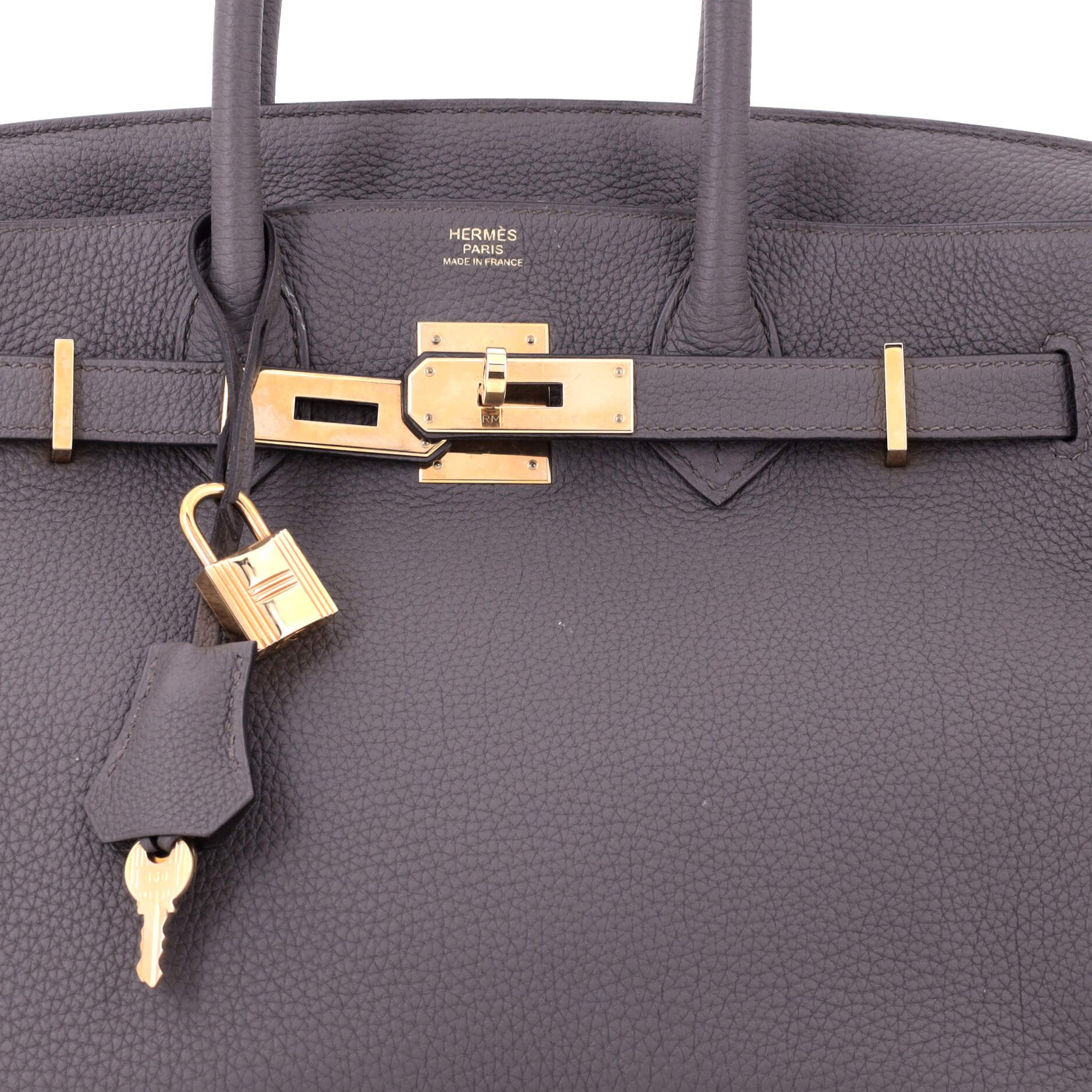 Hermes Birkin handbag grey togo with rose gold hardware 30 Size ONE SIZE - 6 Thumbnail