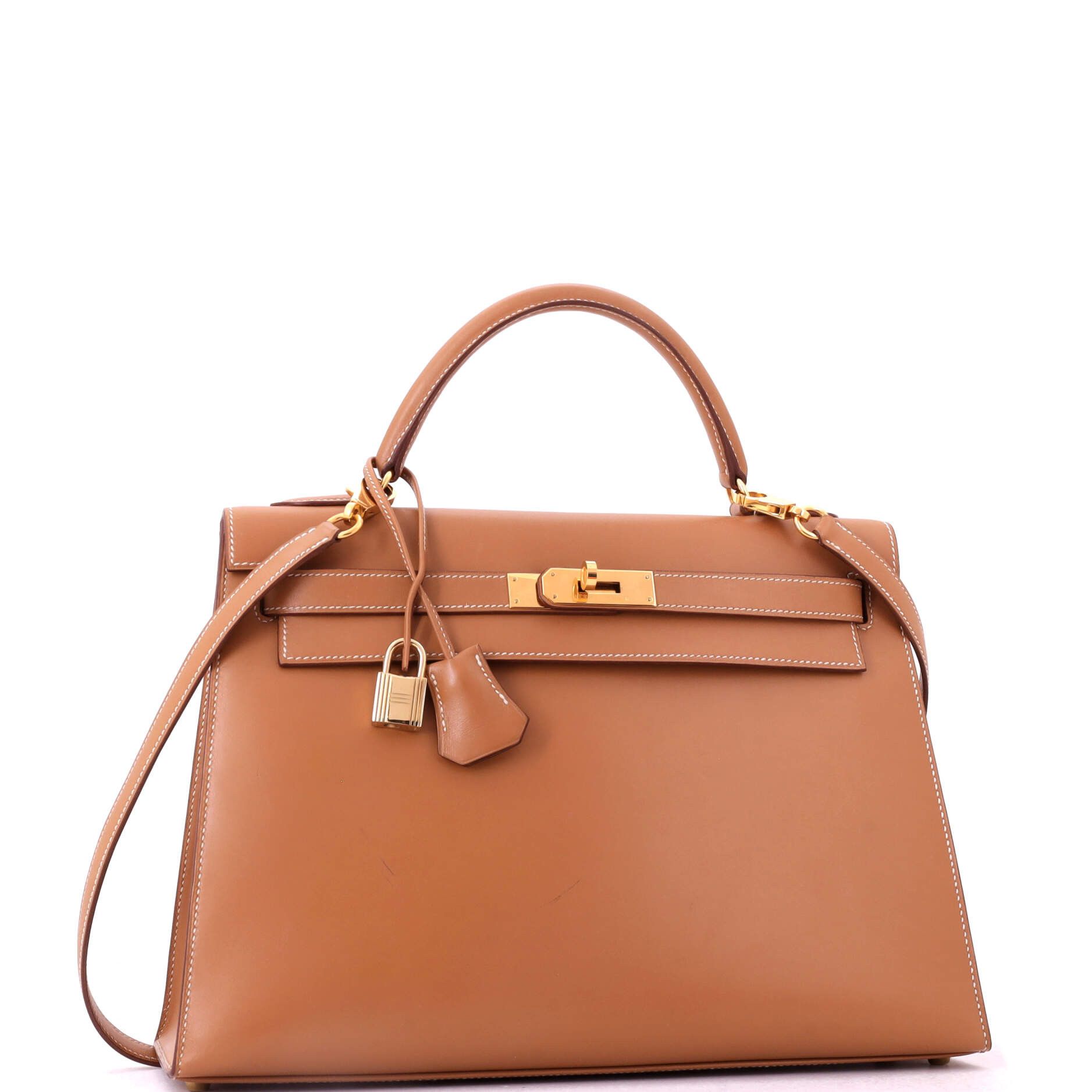 Hermes Kelly handbag brown chamonix with gold hardware 32 Size ONE SIZE - 2 Thumbnail