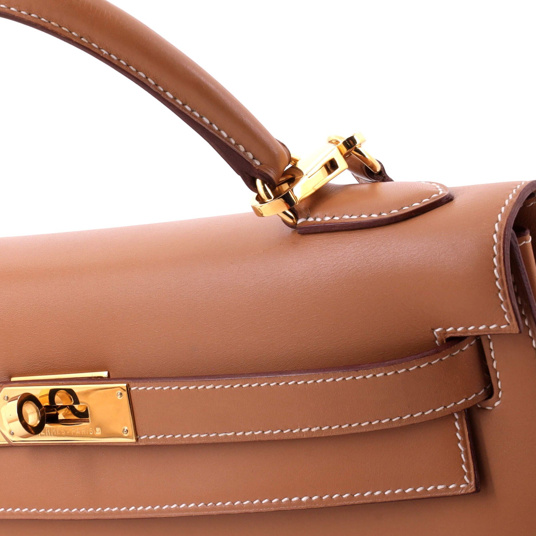 Hermes Kelly handbag brown chamonix with gold hardware 32 Size ONE SIZE - 7 Thumbnail