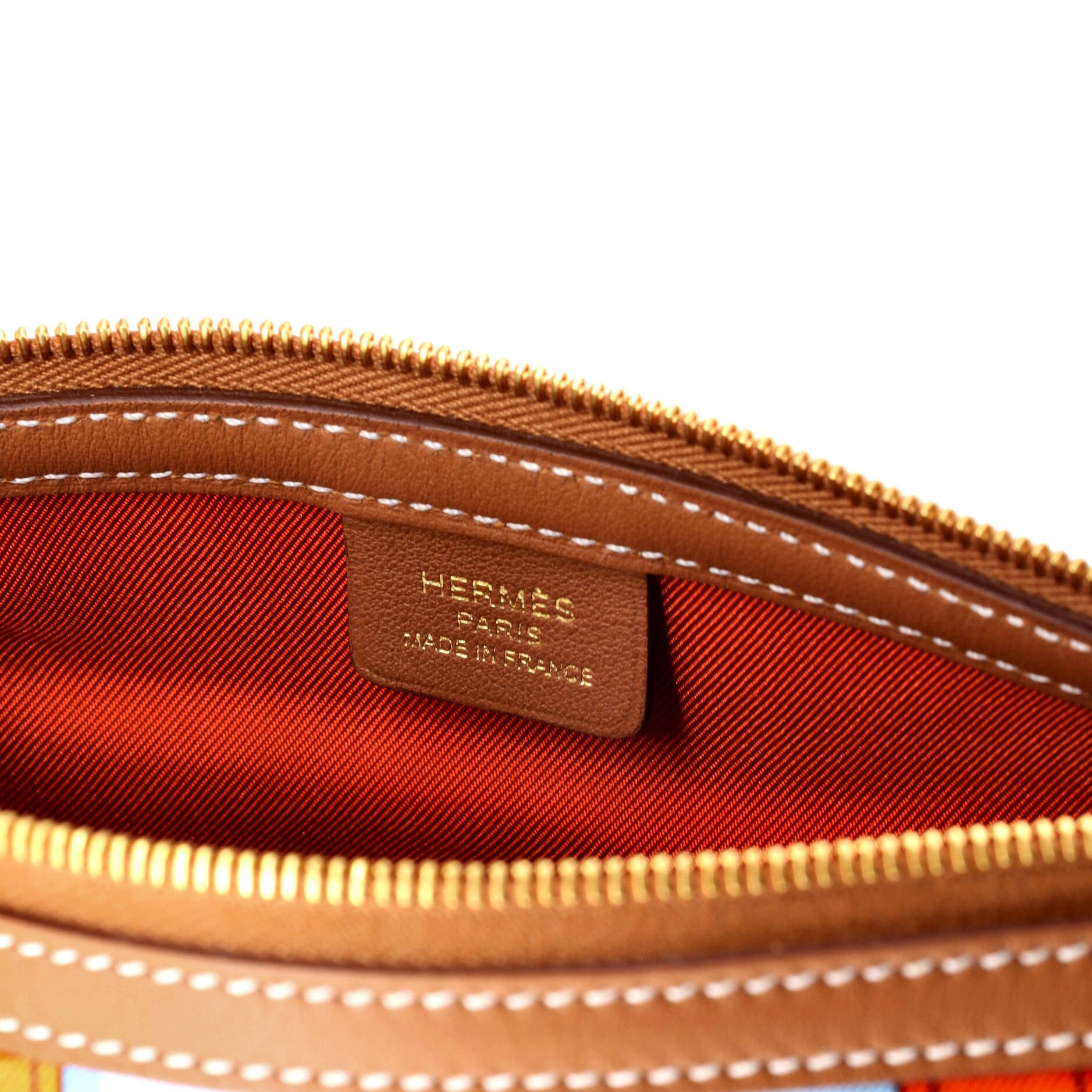 Hermes Sursoie to go pouch printed silk and leather Size ONE SIZE - 5 Thumbnail