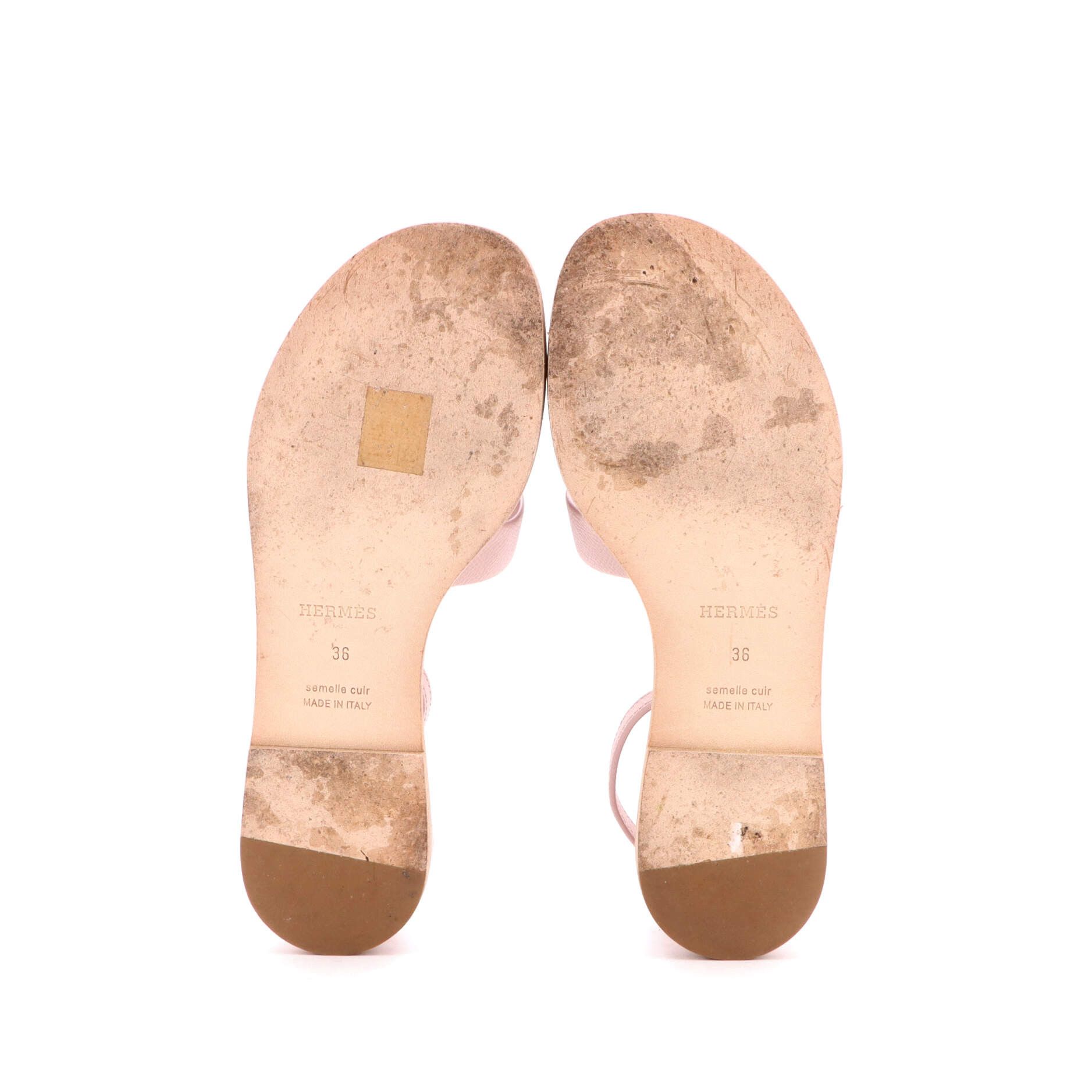 Hermes Women's santorini sandals leather Size ONE SIZE - 3 Thumbnail