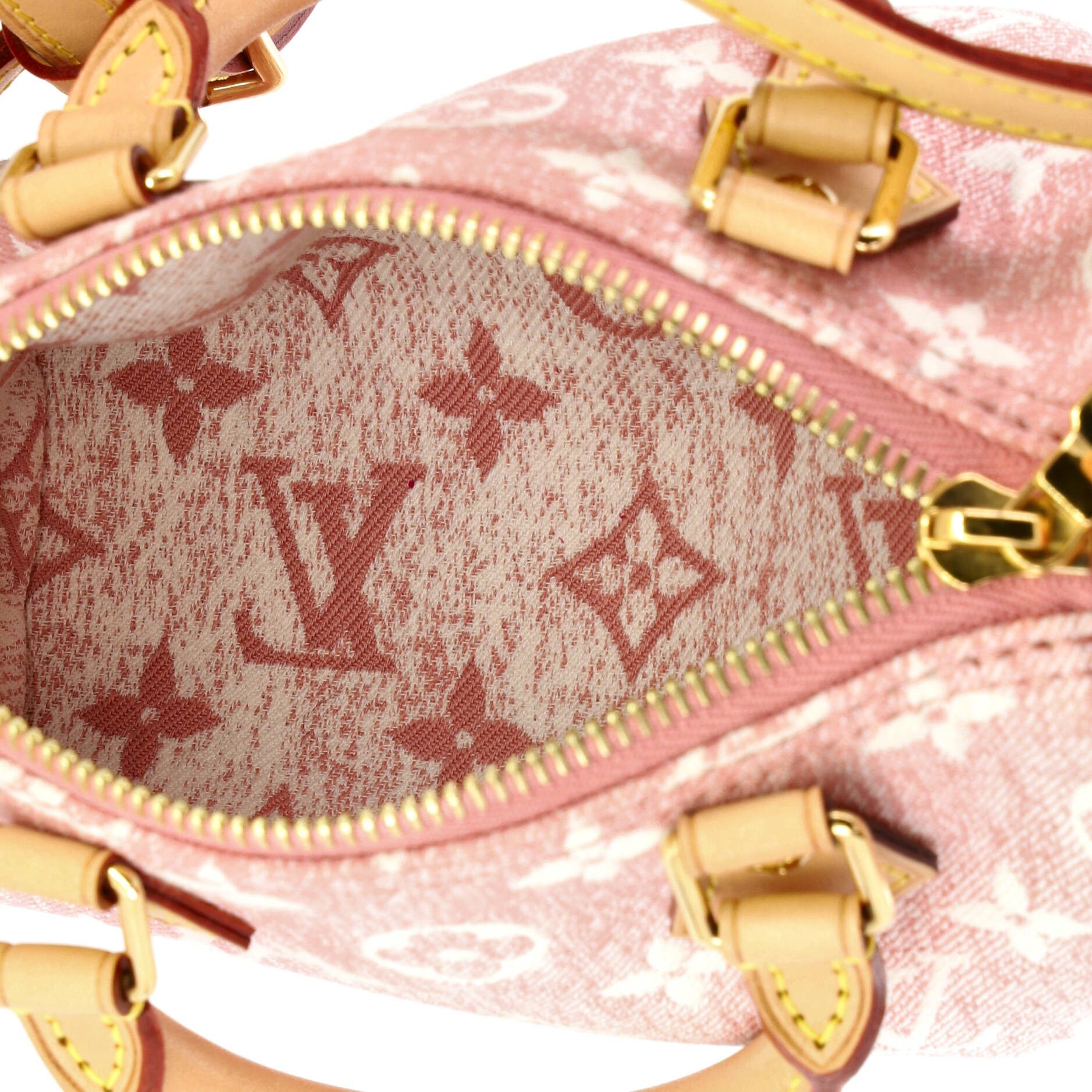 Louis Vuitton Speedy bandouliere nm bag monogram jacquard denim nano Size ONE SIZE - 4 Thumbnail