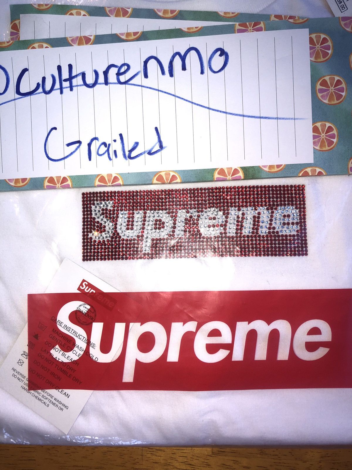 Supreme Supreme Swarovski Box Logo Tee - White | Grailed