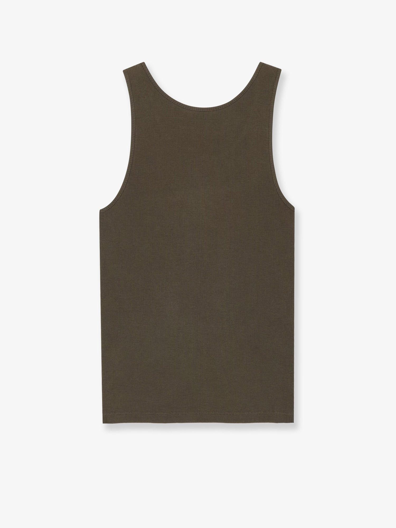 Saint Laurent Paris Ribbed Cotton Top Size L / US 10 / IT 46 - 2 Thumbnail