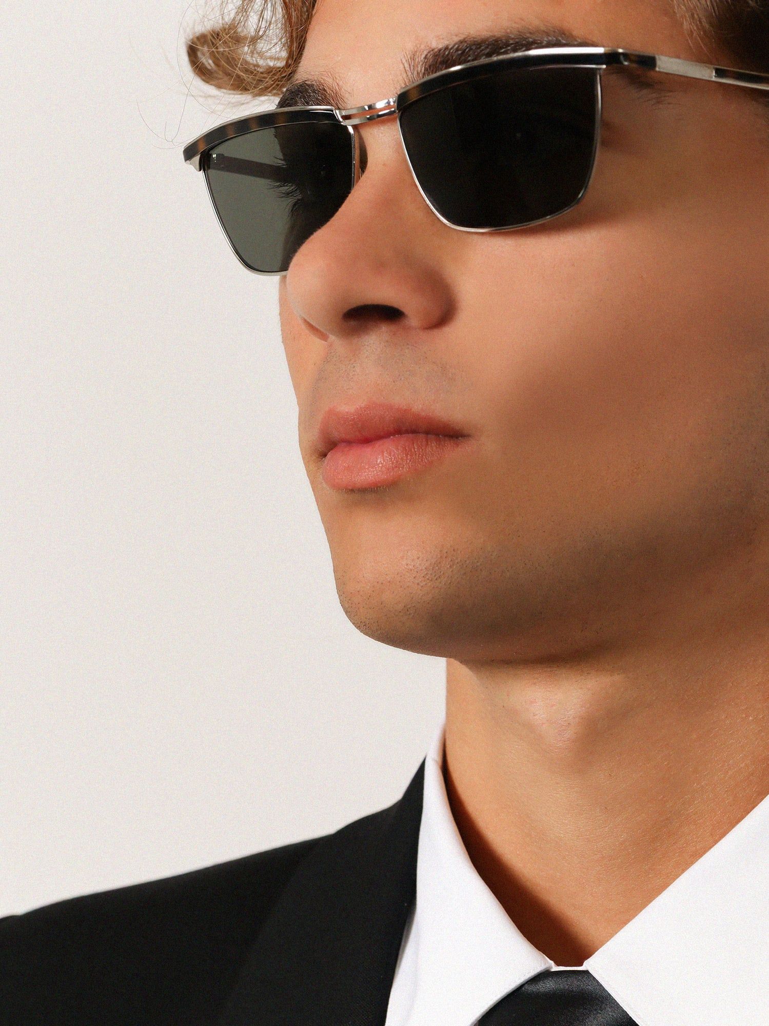 Saint Laurent Paris Metal Sunglasses Size ONE SIZE - 4 Thumbnail