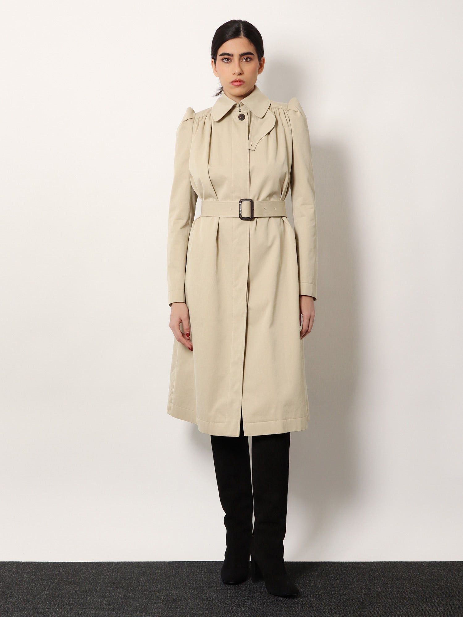 Alexander McQueen Cotton Trench With Puff Sleeves Size M / US 6-8 / IT 42-44 - 4 Thumbnail