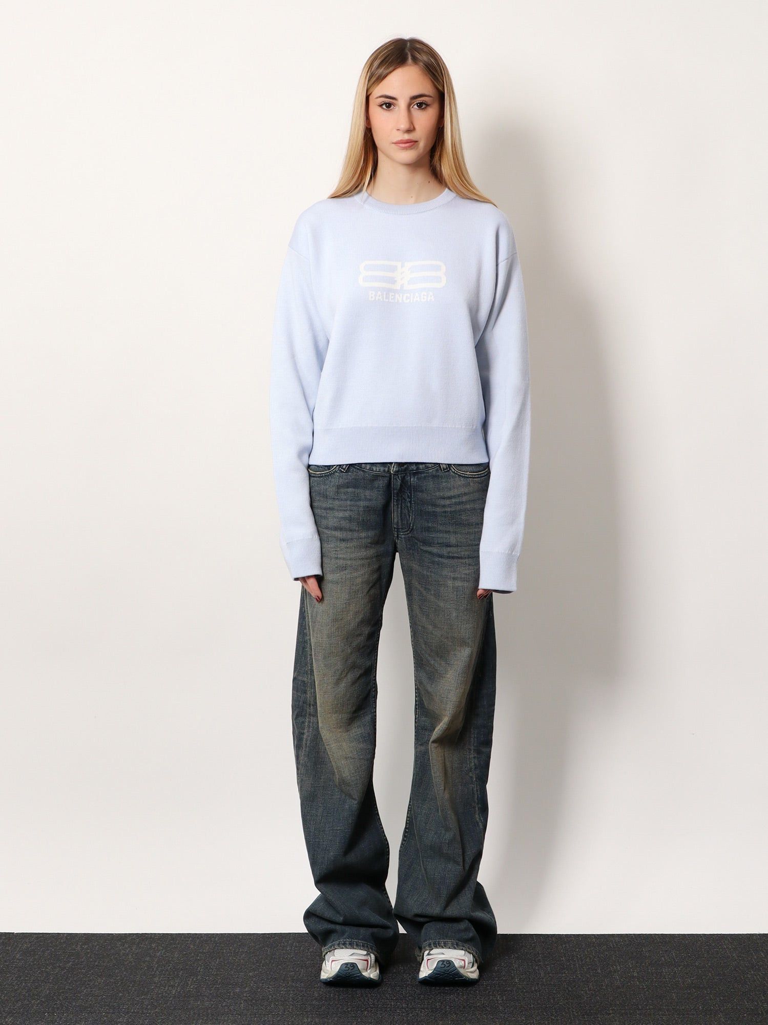 Balenciaga Wool And Cotton Blend Sweater Size M / US 6-8 / IT 42-44 - 4 Thumbnail