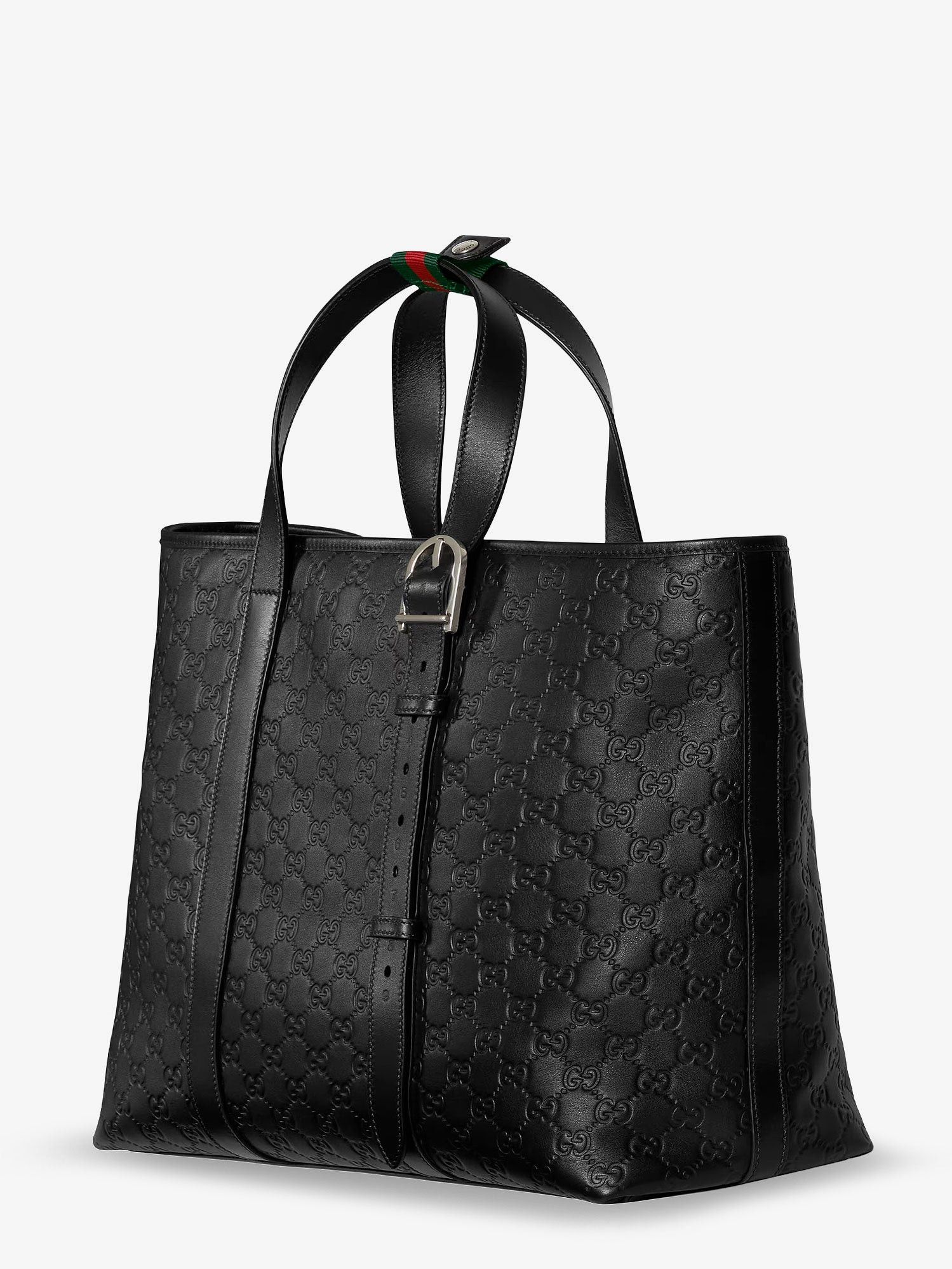 Gucci Gg Emblem Leather Shopping Bag With Embossed Gg Motif Size ONE SIZE - 3 Thumbnail