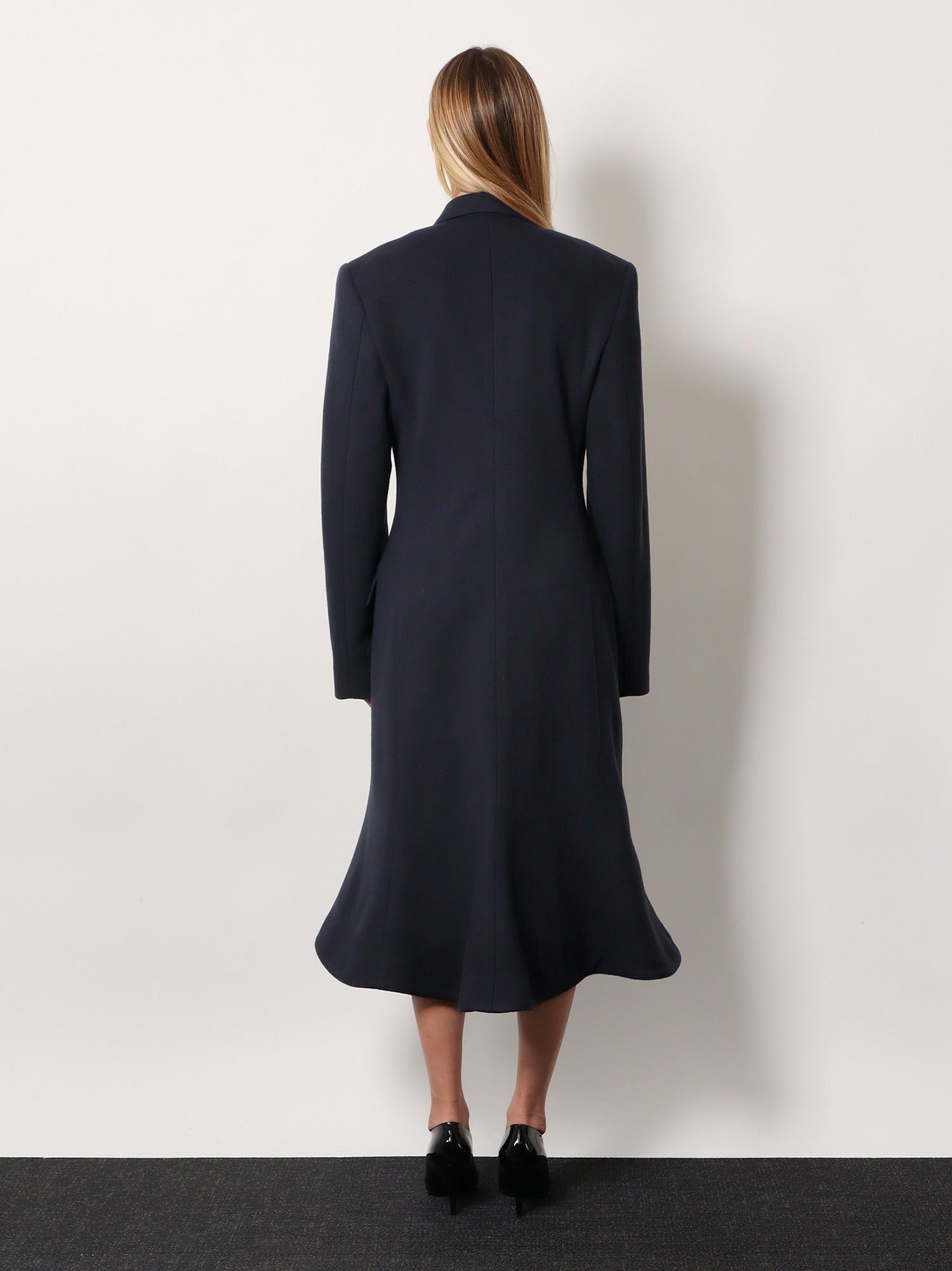 Balenciaga Godet Midi Double-Breasted Wool Coat Size XS / US 0-2 / IT 36-38 - 4 Thumbnail