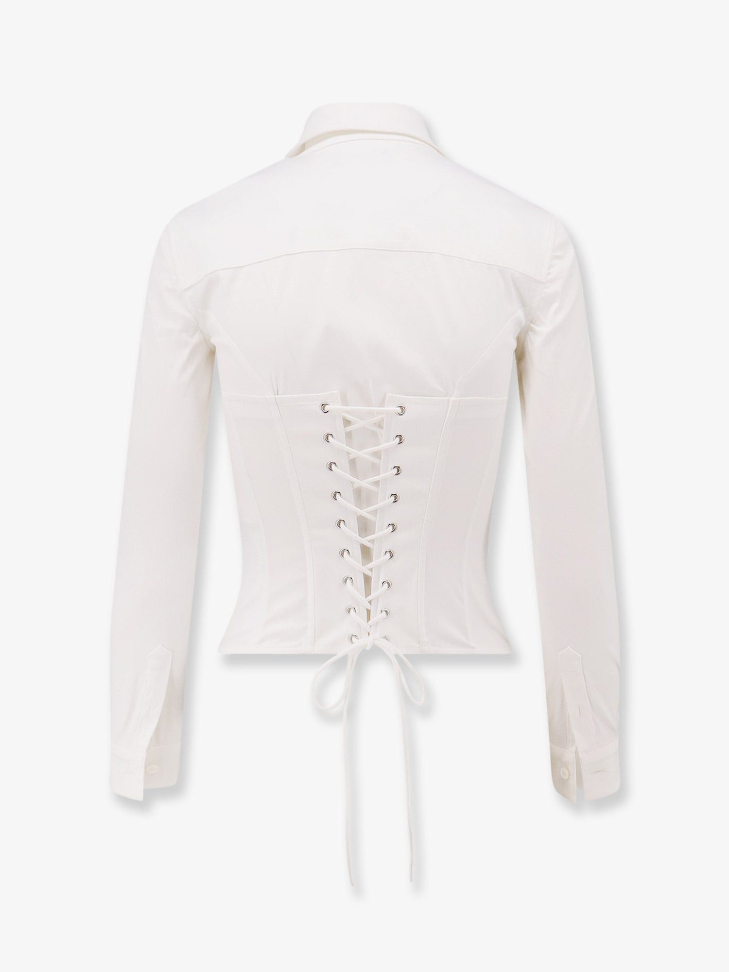 Balenciaga Cotton Blend Corset Shirt Size S / US 4 / IT 40 - 2 Thumbnail