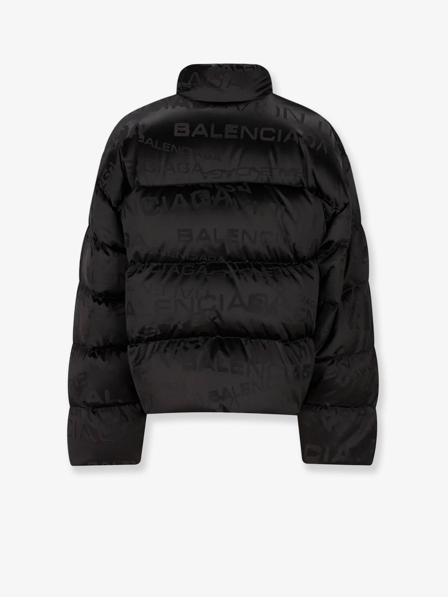 Balenciaga Nylon Down Jacket With All-Over Lettering Logo Size US M / EU 48-50 / 2 - 2 Thumbnail