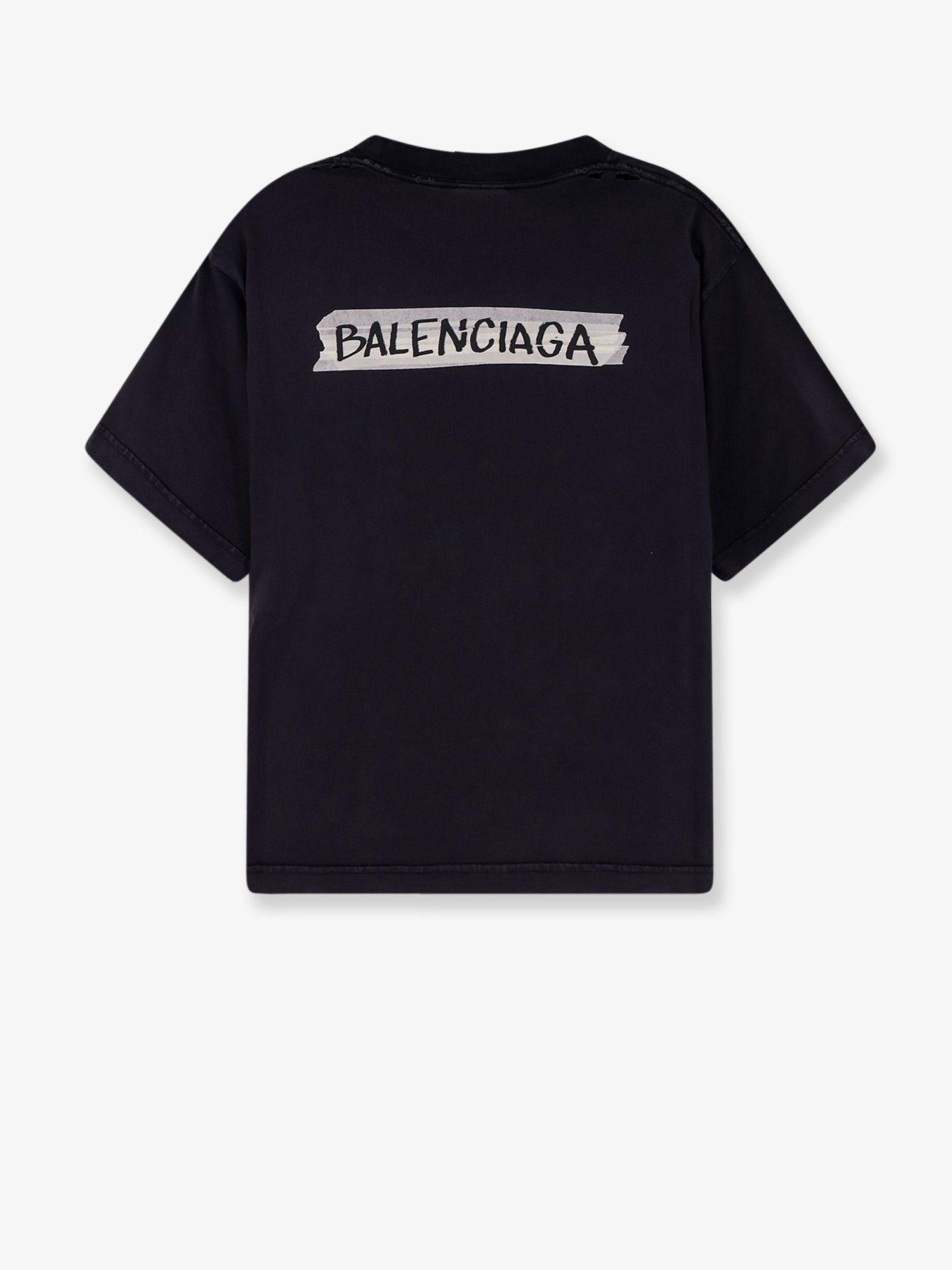 Balenciaga Used Effect Cotton T-Shirt Size S / US 4 / IT 40 - 2 Thumbnail