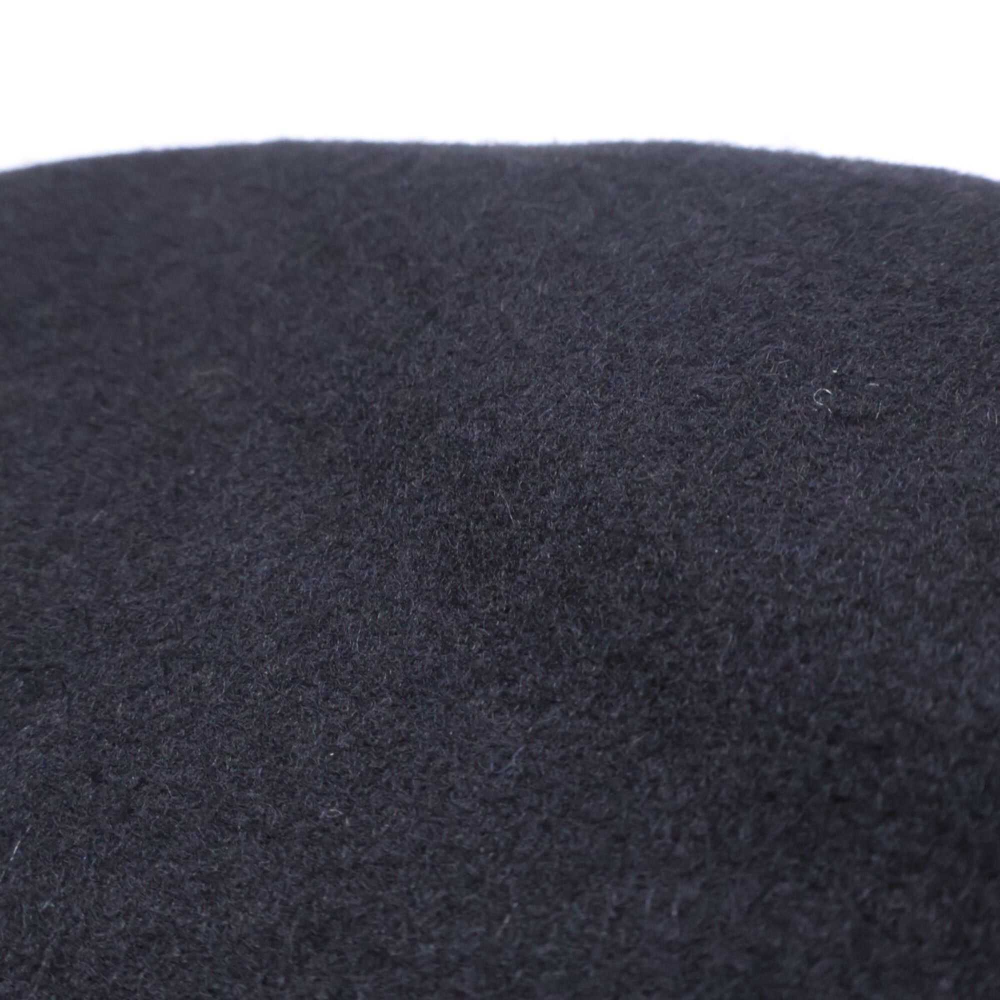 Hermes Hermes Sellier Button Wool Casquette Hat, Size 58, Black, Women's Size ONE SIZE - 10 Thumbnail