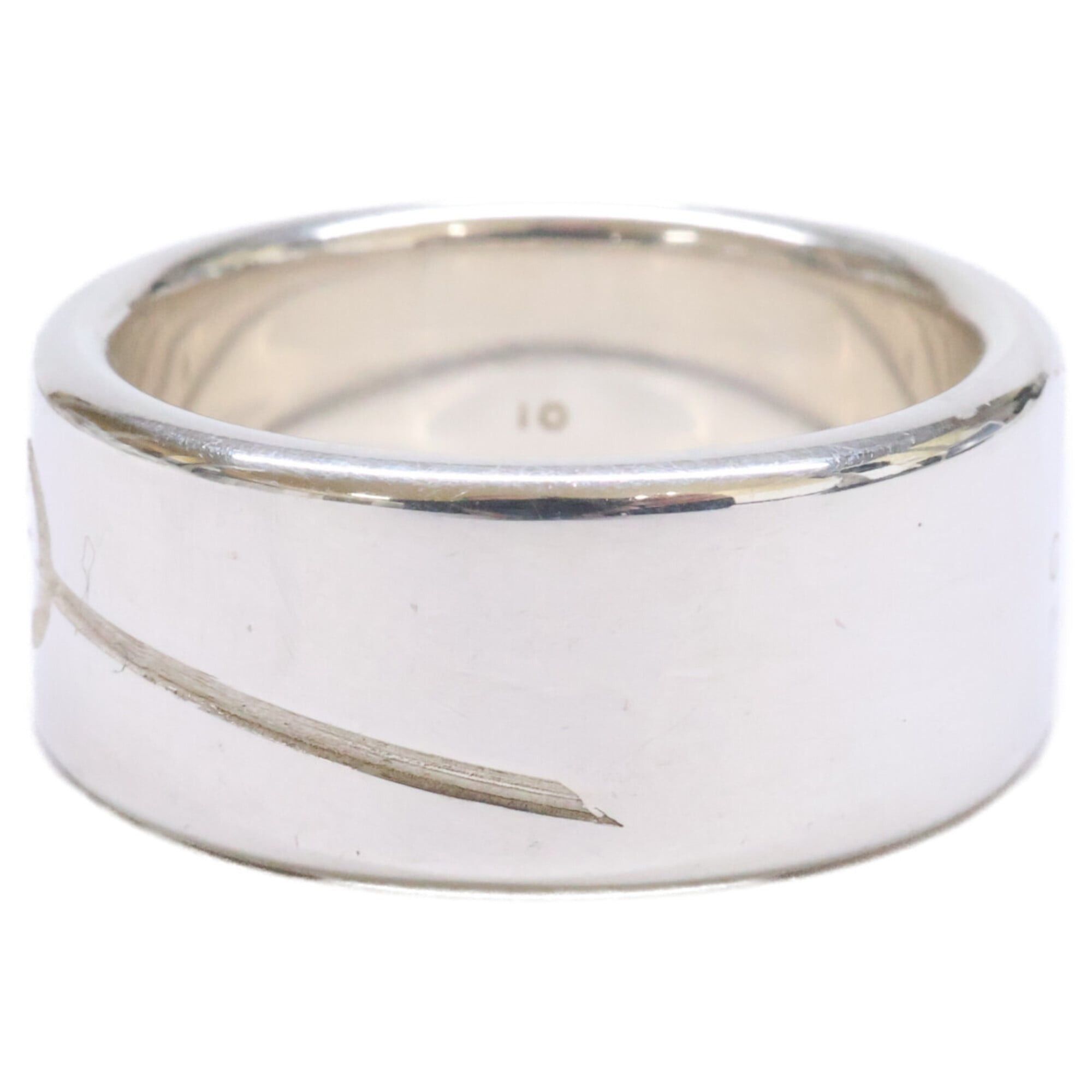 Gucci GUCCI Ag925 Diagonal Interlocking G Ring, Size 10, Silver Size ONE SIZE - 4 Thumbnail