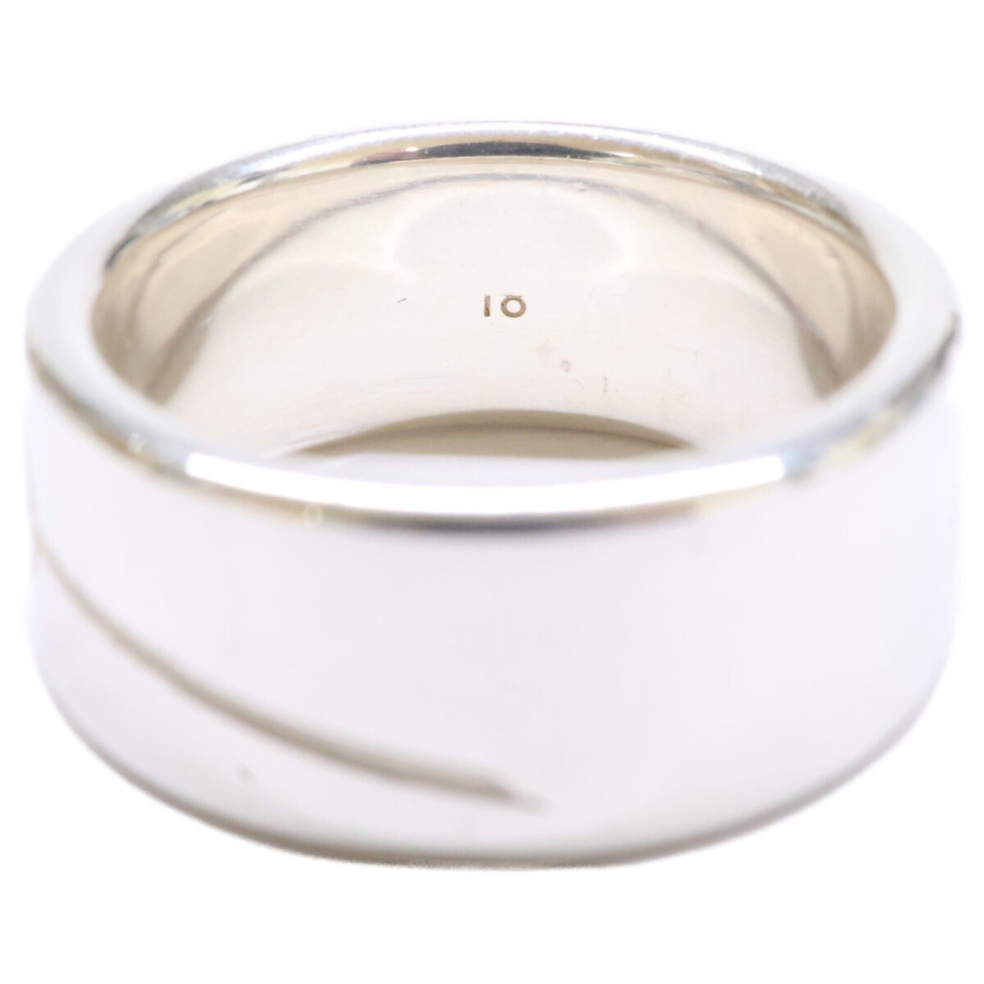 Gucci GUCCI Ag925 Diagonal Interlocking G Ring, Size 10, Silver Size ONE SIZE - 7 Thumbnail