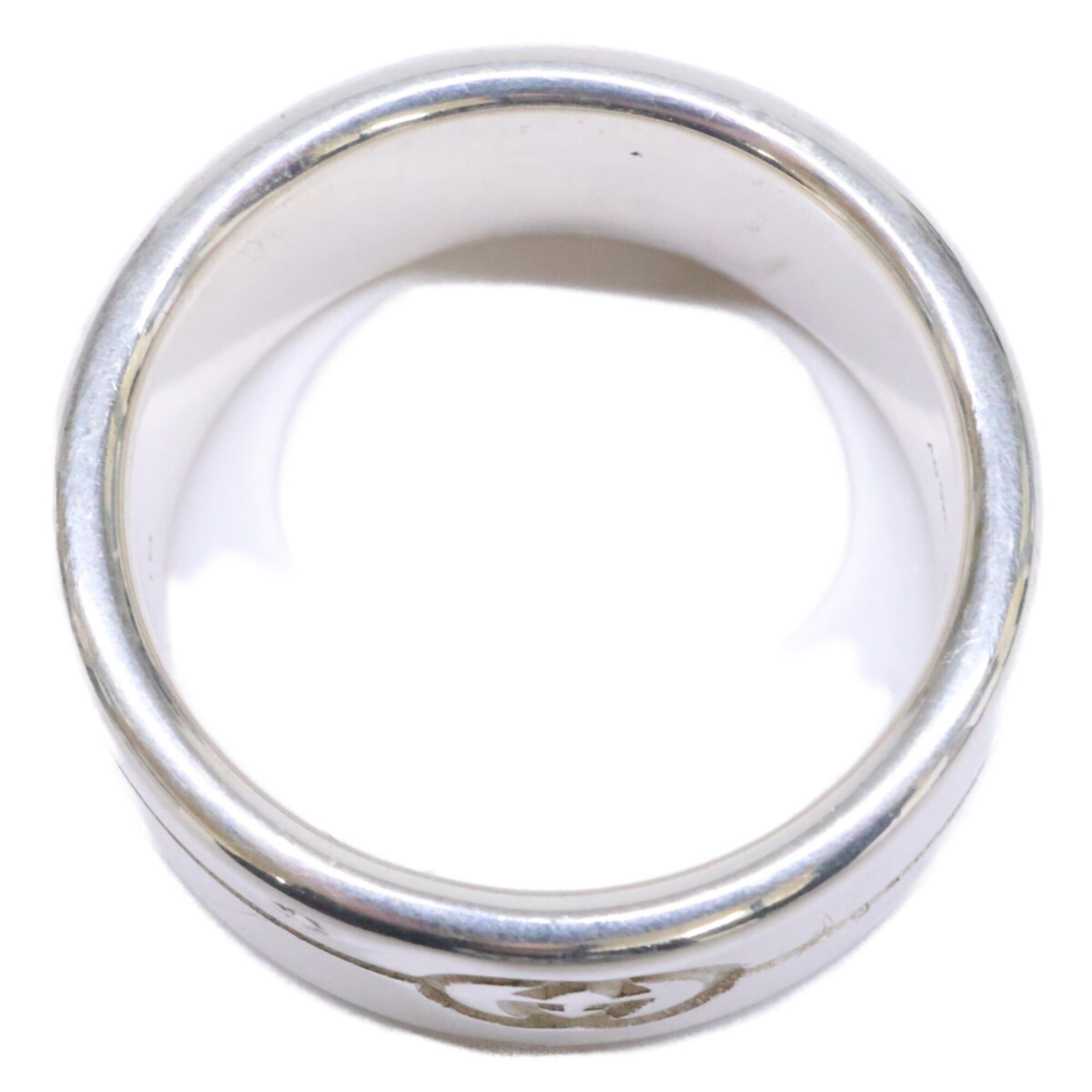 Gucci GUCCI Ag925 Diagonal Interlocking G Ring, Size 10, Silver Size ONE SIZE - 5 Thumbnail