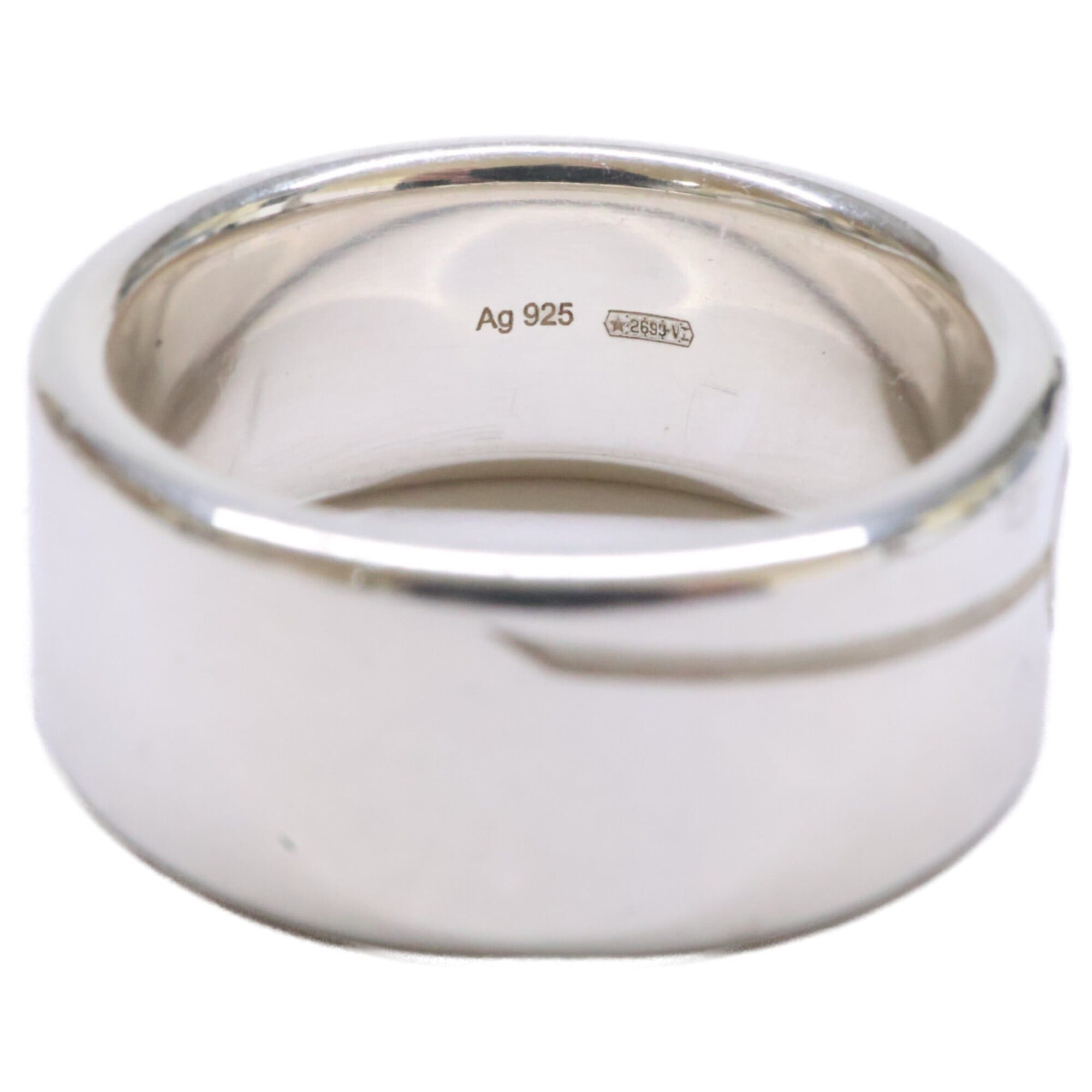 Gucci GUCCI Ag925 Diagonal Interlocking G Ring, Size 10, Silver Size ONE SIZE - 6 Thumbnail