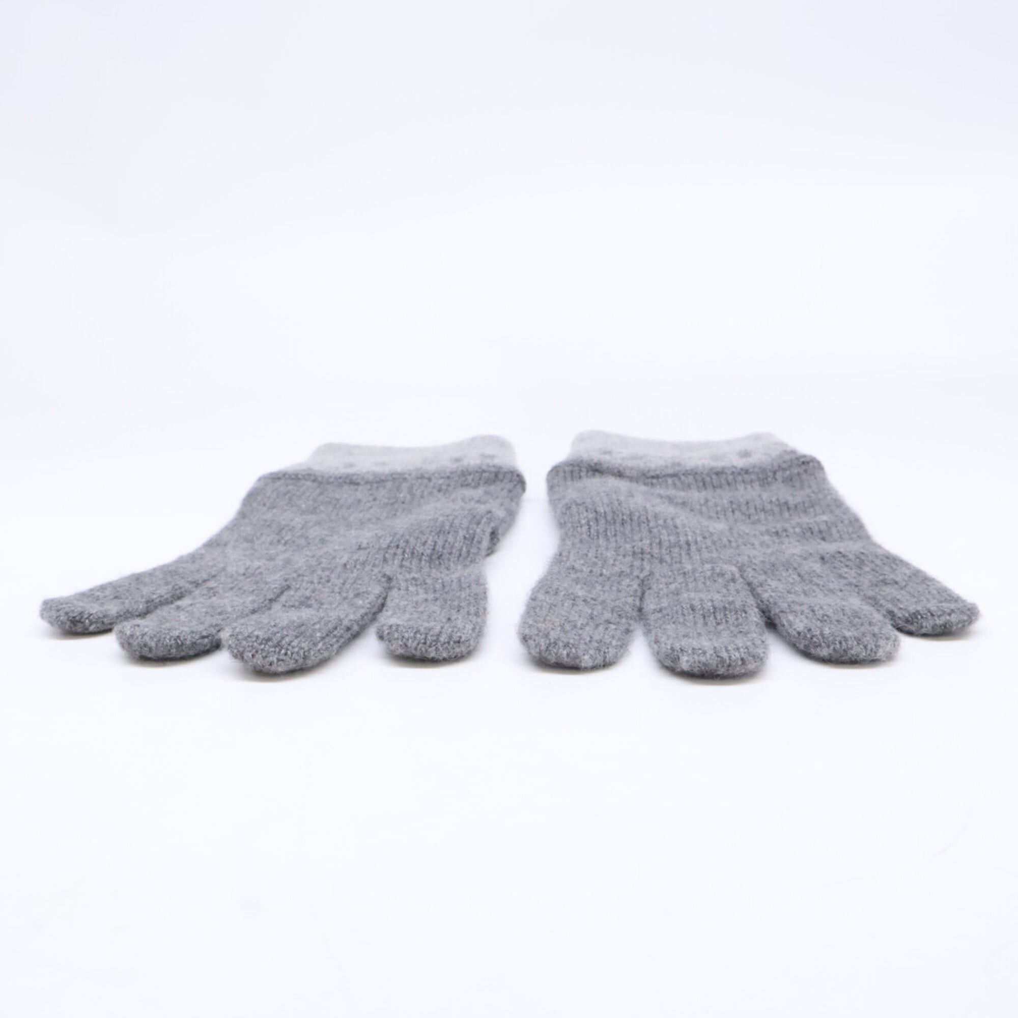 Hermes HERMES Heaven Chaine d'Ancre motif cashmere knit gloves, size M, Charbon flannel, women's. Size ONE SIZE - 5 Thumbnail