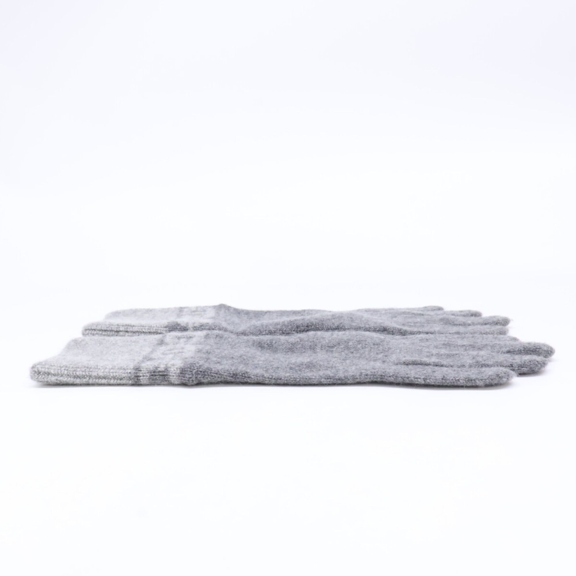 Hermes HERMES Heaven Chaine d'Ancre motif cashmere knit gloves, size M, Charbon flannel, women's. Size ONE SIZE - 2 Thumbnail